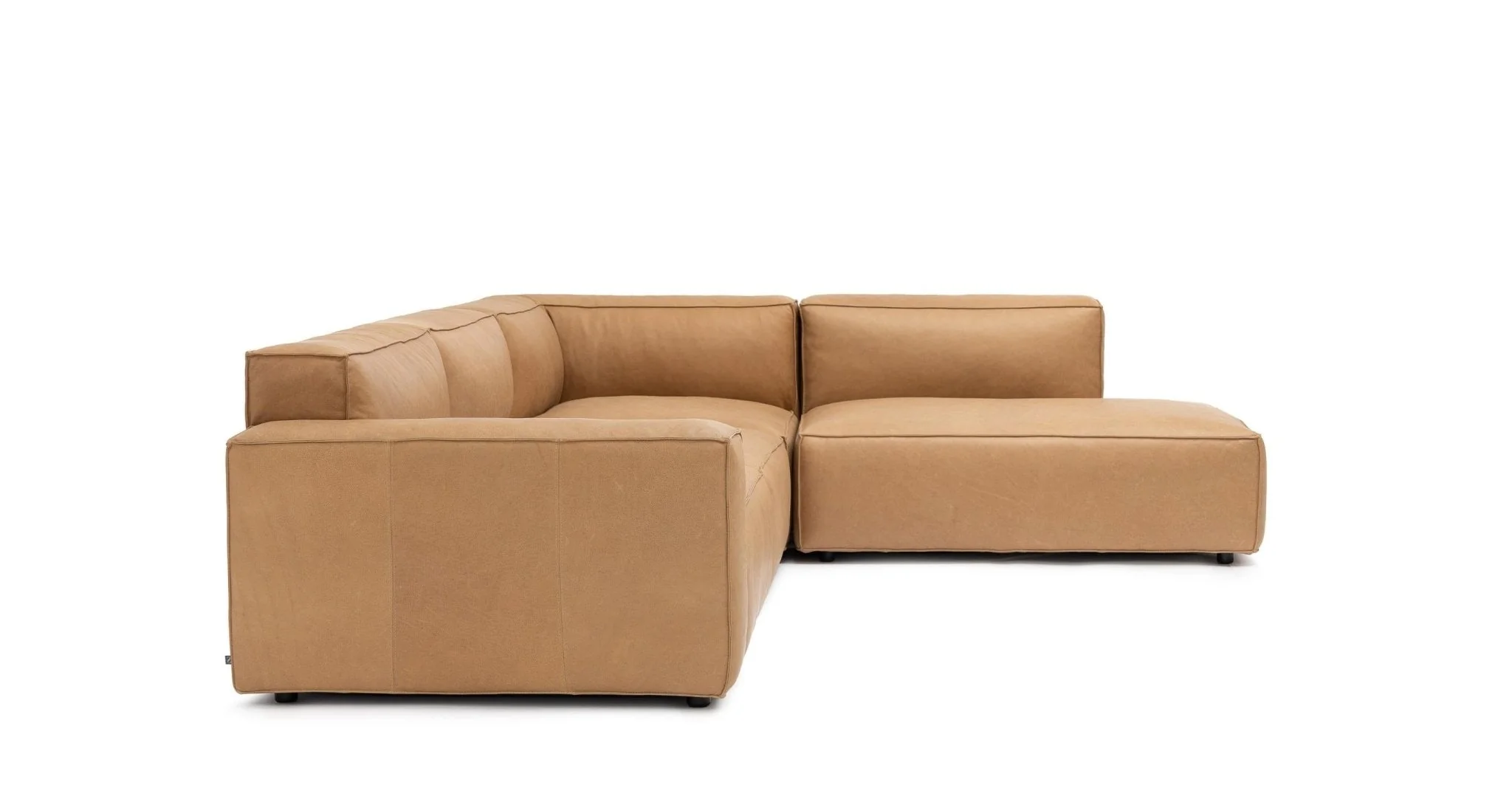 Baker Corner Sofa With Storage - Pecan Leather - Image 16