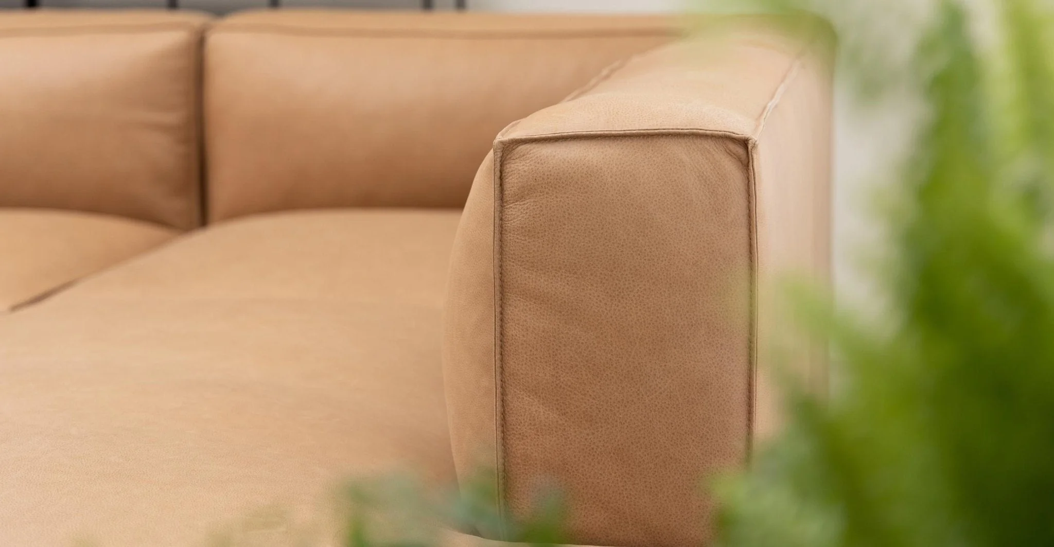 Baker Corner Sofa With Storage - Pecan Leather - Image 21