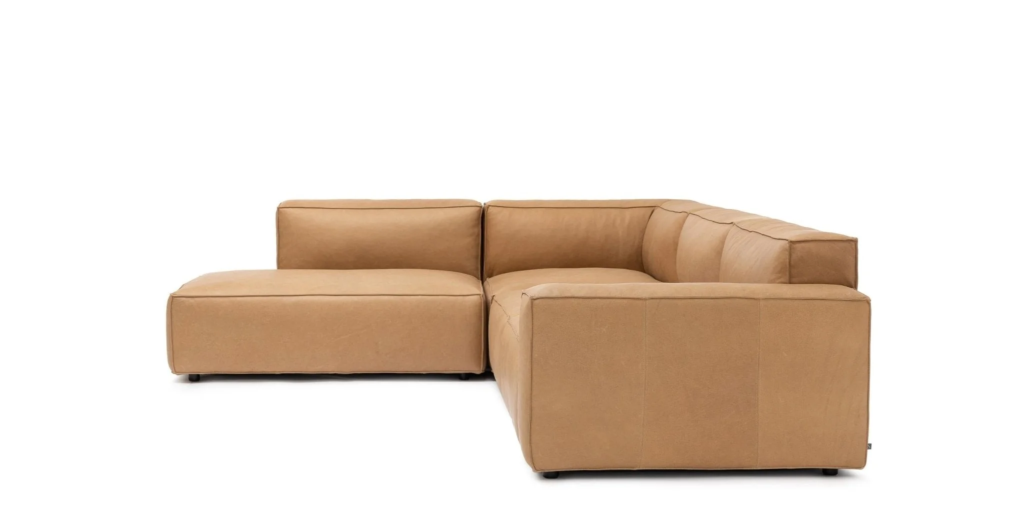 Baker Corner Sofa With Storage - Pecan Leather - Image 3
