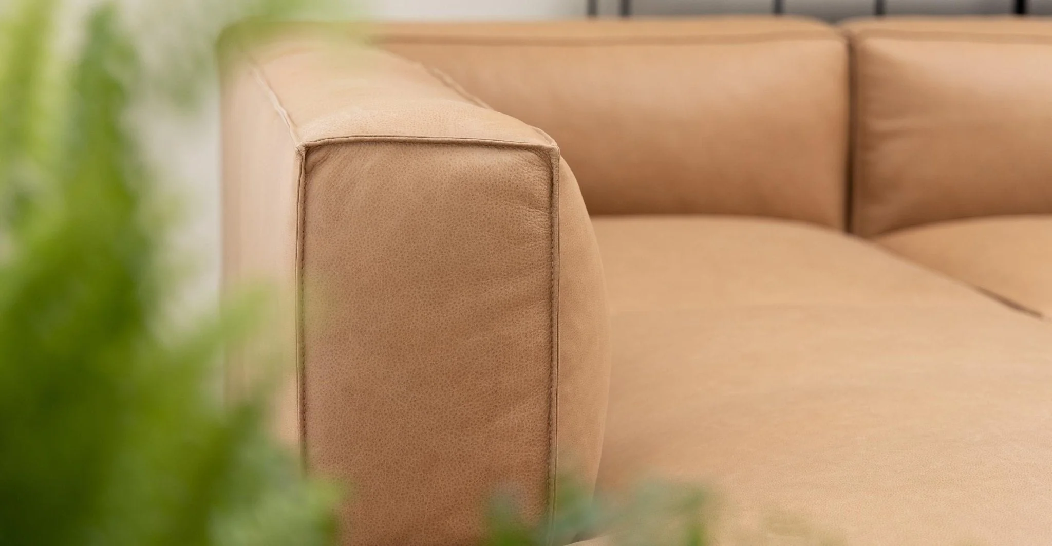 Baker Corner Sofa With Storage - Pecan Leather - Image 7