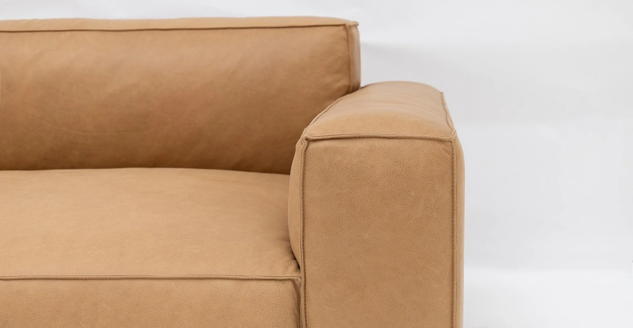 Baker Corner Sofa With Storage - Pecan Leather - Image 8