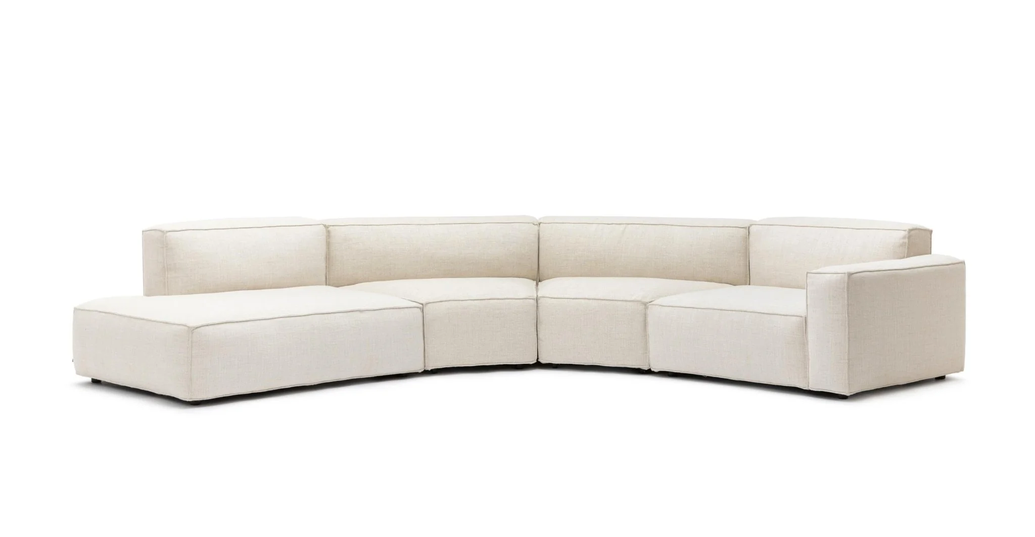 Baker Curved Large Open Sofa - Oatmeal