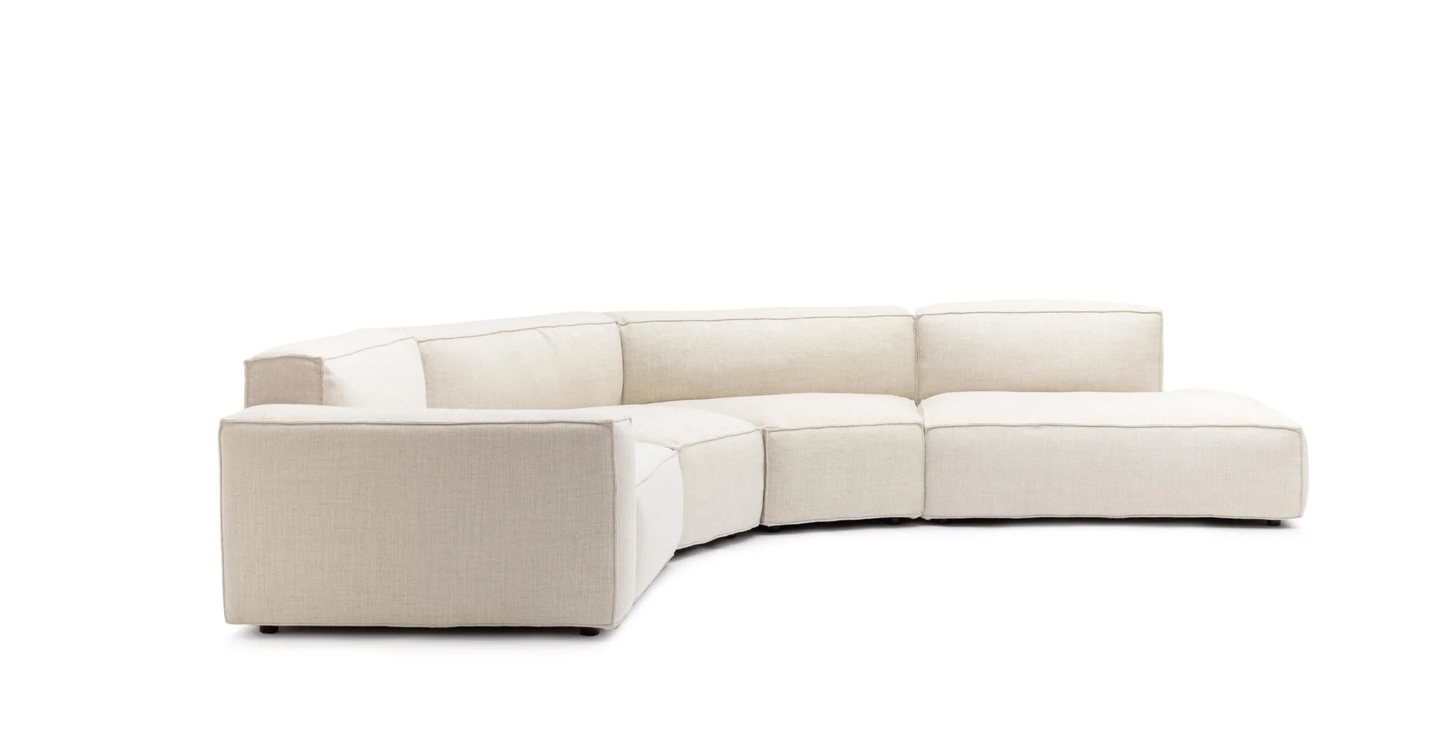 Baker Curved Large Open Sofa - Oatmeal - Image 17