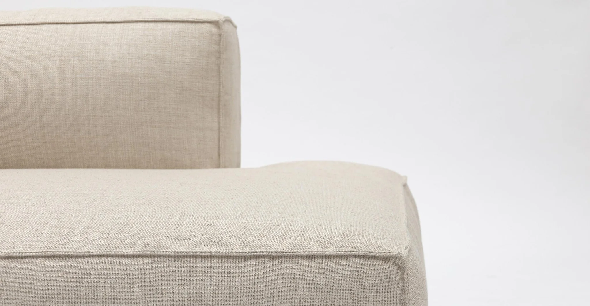 Baker Curved Large Open Sofa - Oatmeal - Image 21