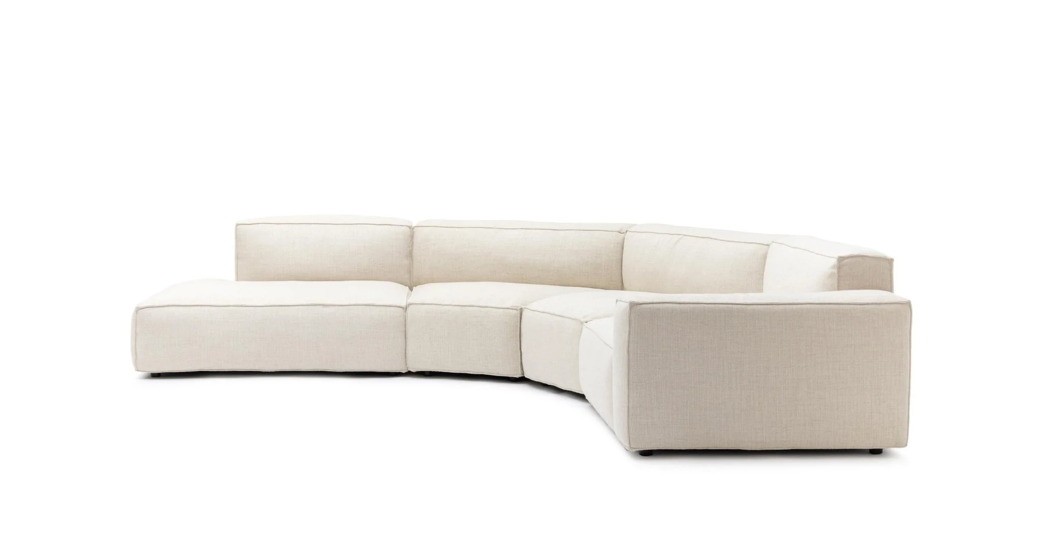 Baker Curved Large Open Sofa - Oatmeal - Image 3