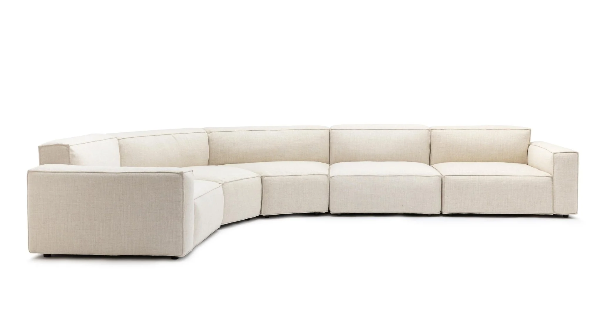 Baker Curved Extra Large Sofa - Oatmeal