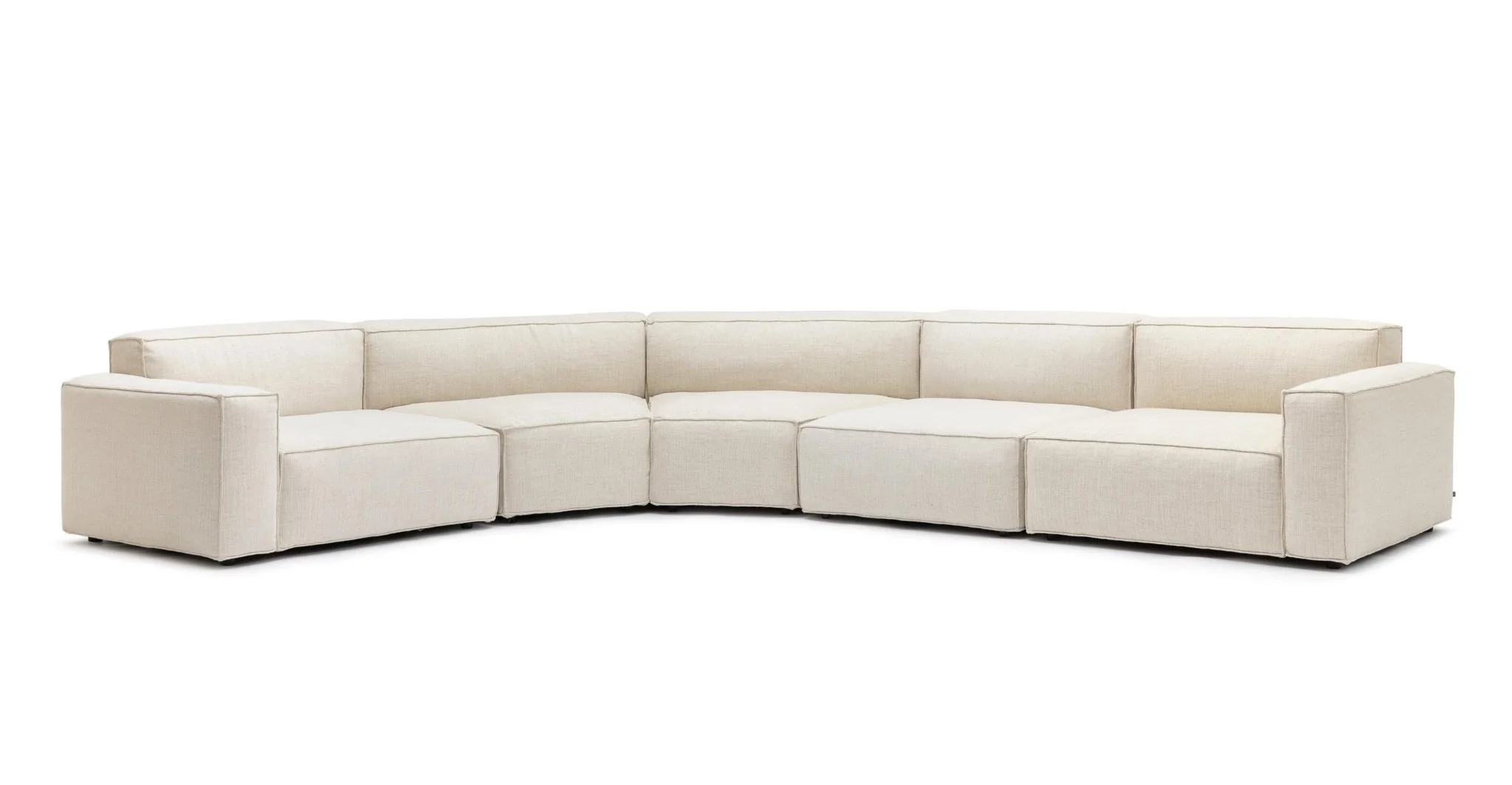 Baker Curved Extra Large Sofa - Oatmeal - Image 2