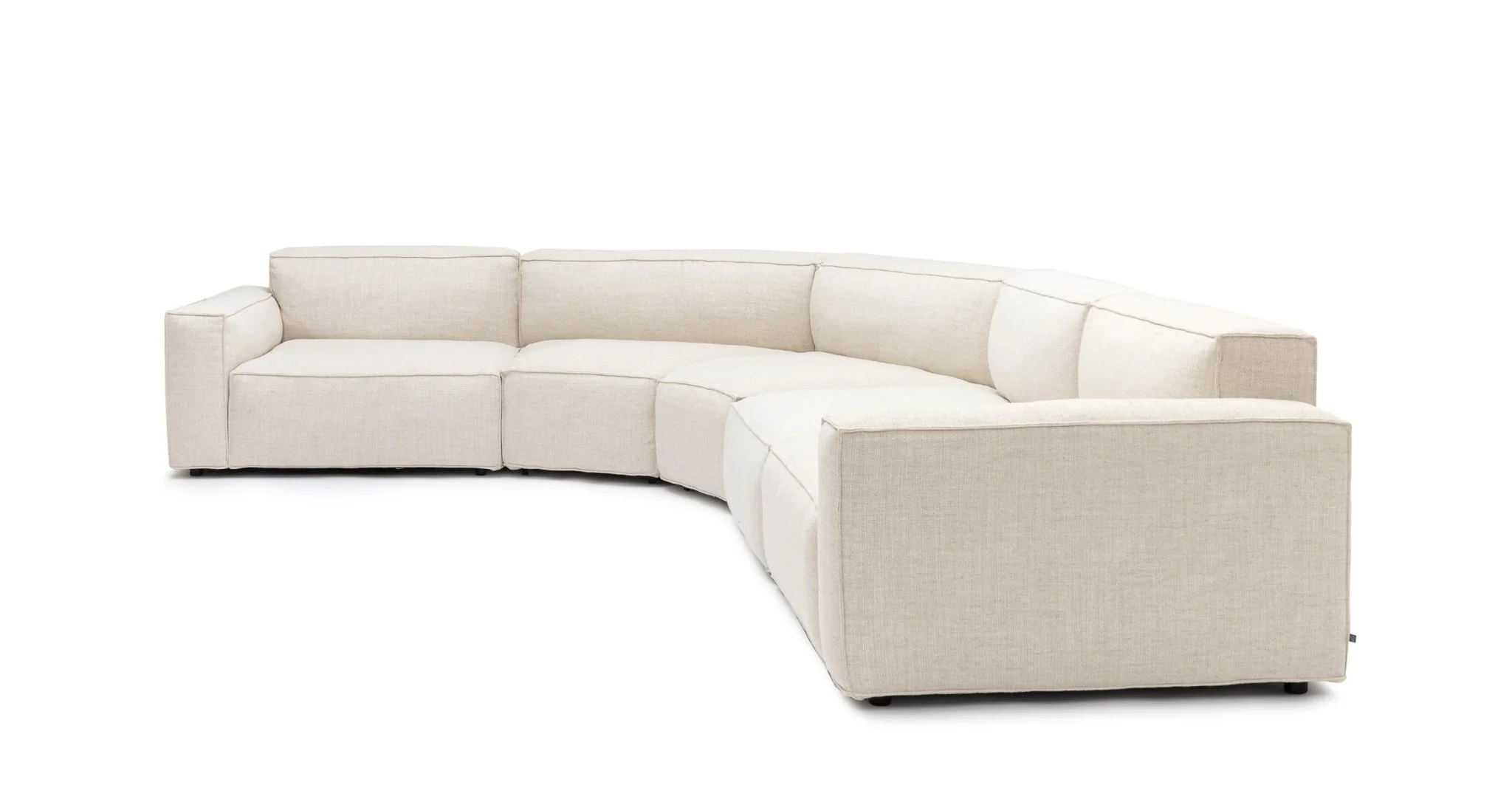 Baker Curved Extra Large Sofa - Oatmeal - Image 3