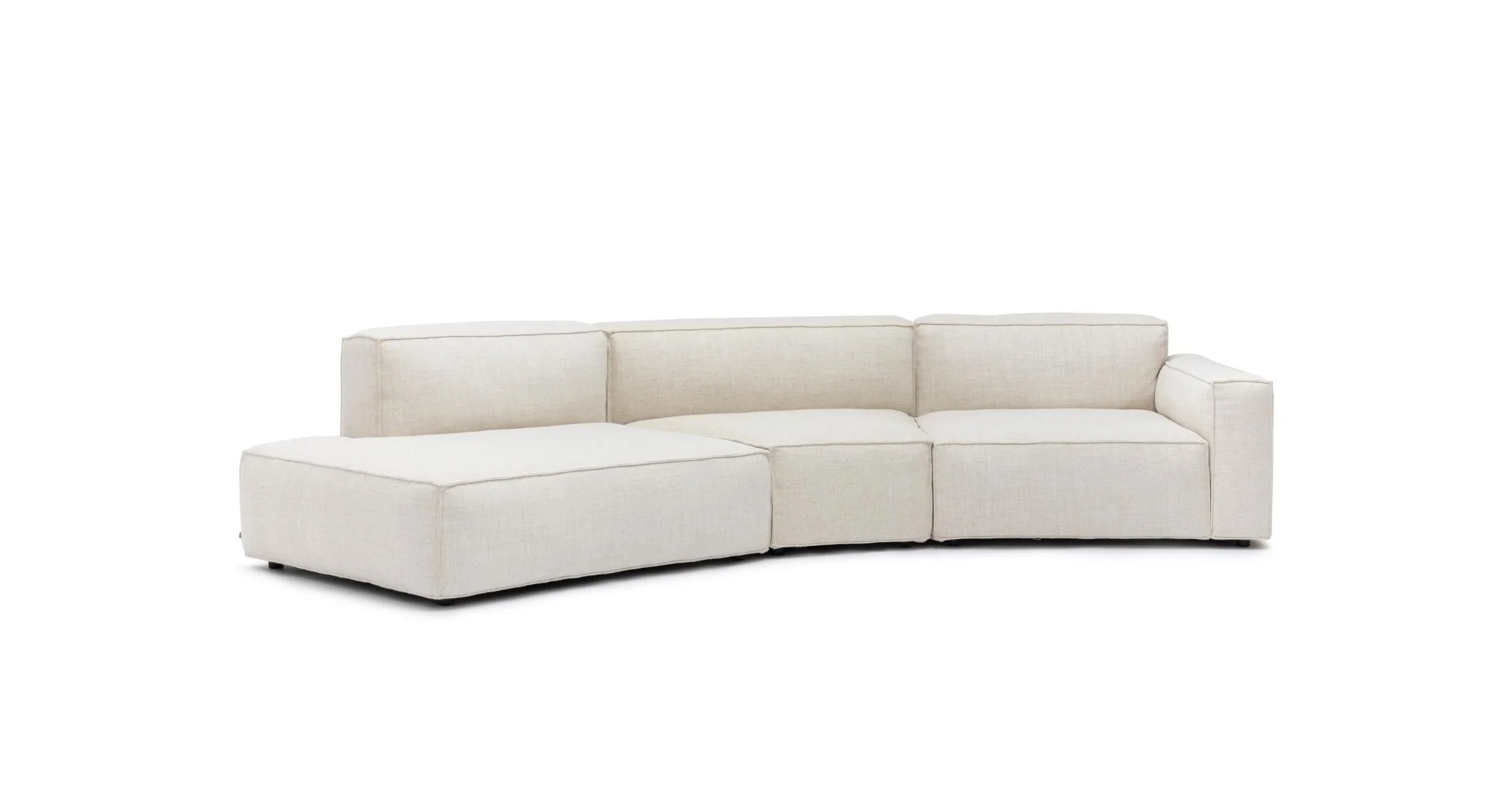 Baker Curved Open Sofa - Oatmeal