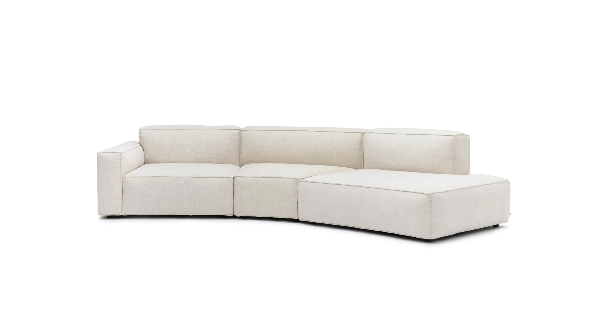 Baker Curved Open Sofa - Oatmeal - Image 18