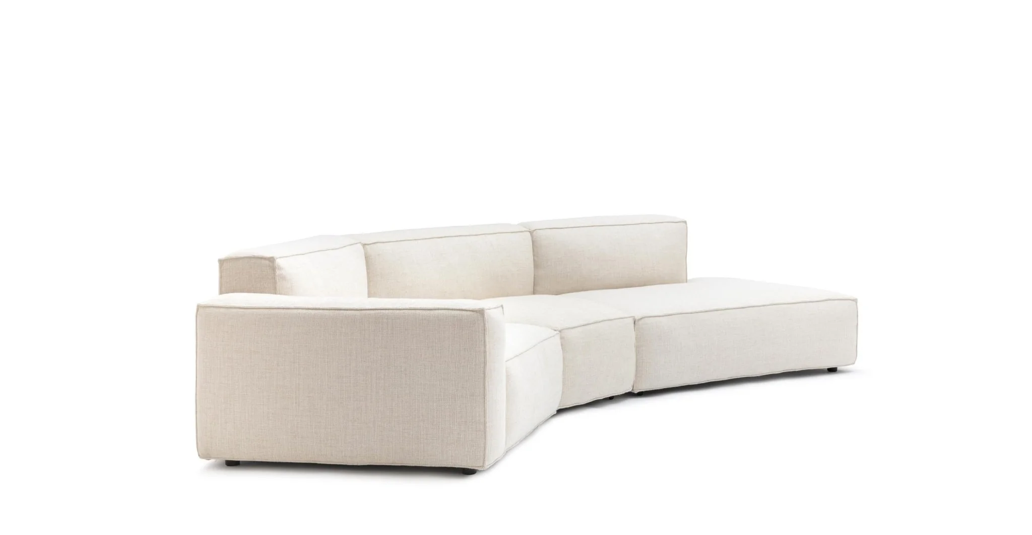 Baker Curved Open Sofa - Oatmeal - Image 19