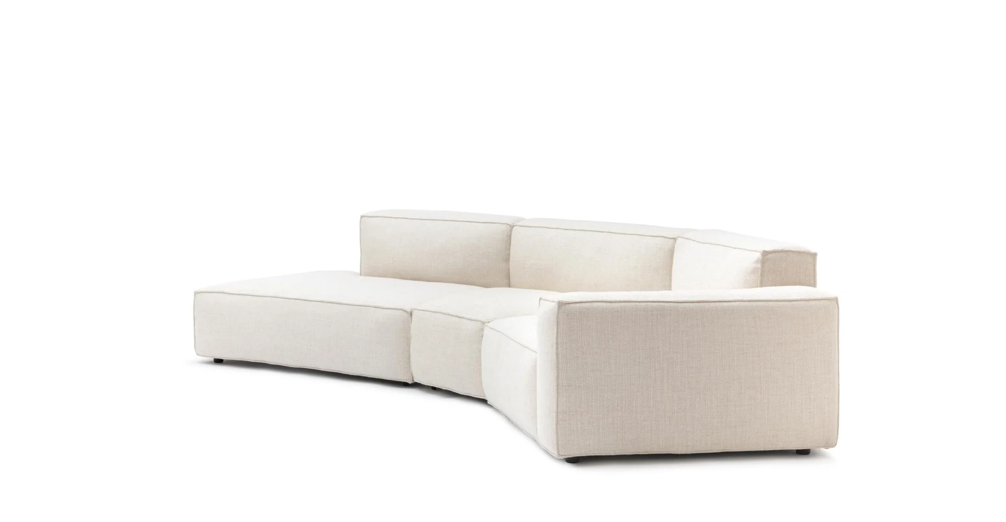Baker Curved Open Sofa - Oatmeal - Image 5