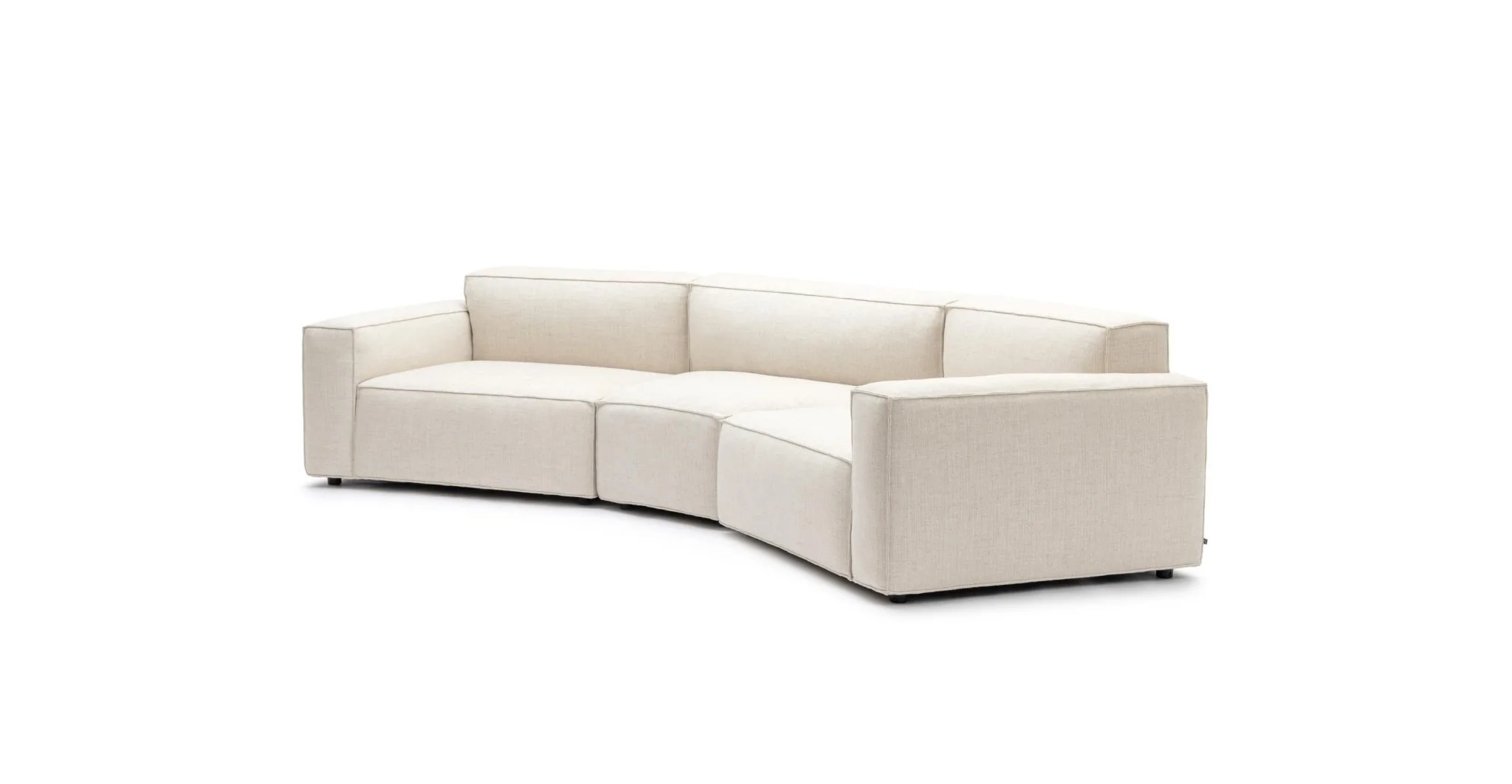Baker Curved Sofa - Oatmeal - Image 2