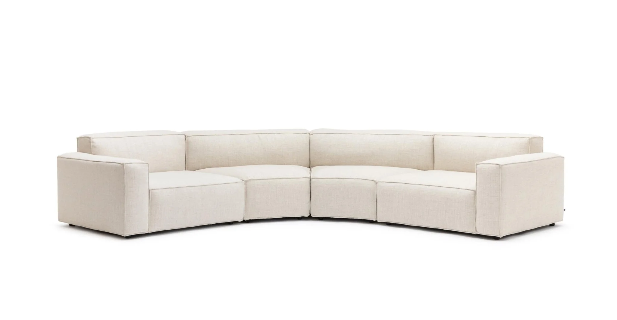 Baker Curved Large Sofa - Oatmeal