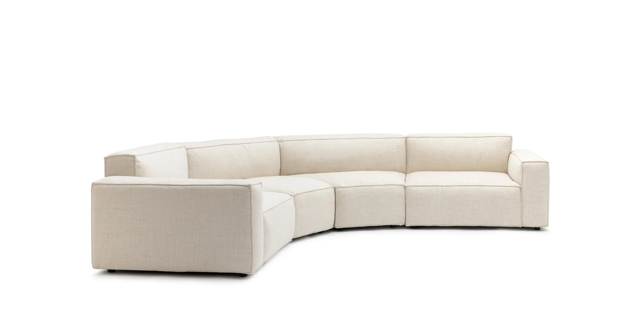 Baker Curved Large Sofa - Oatmeal - Image 3