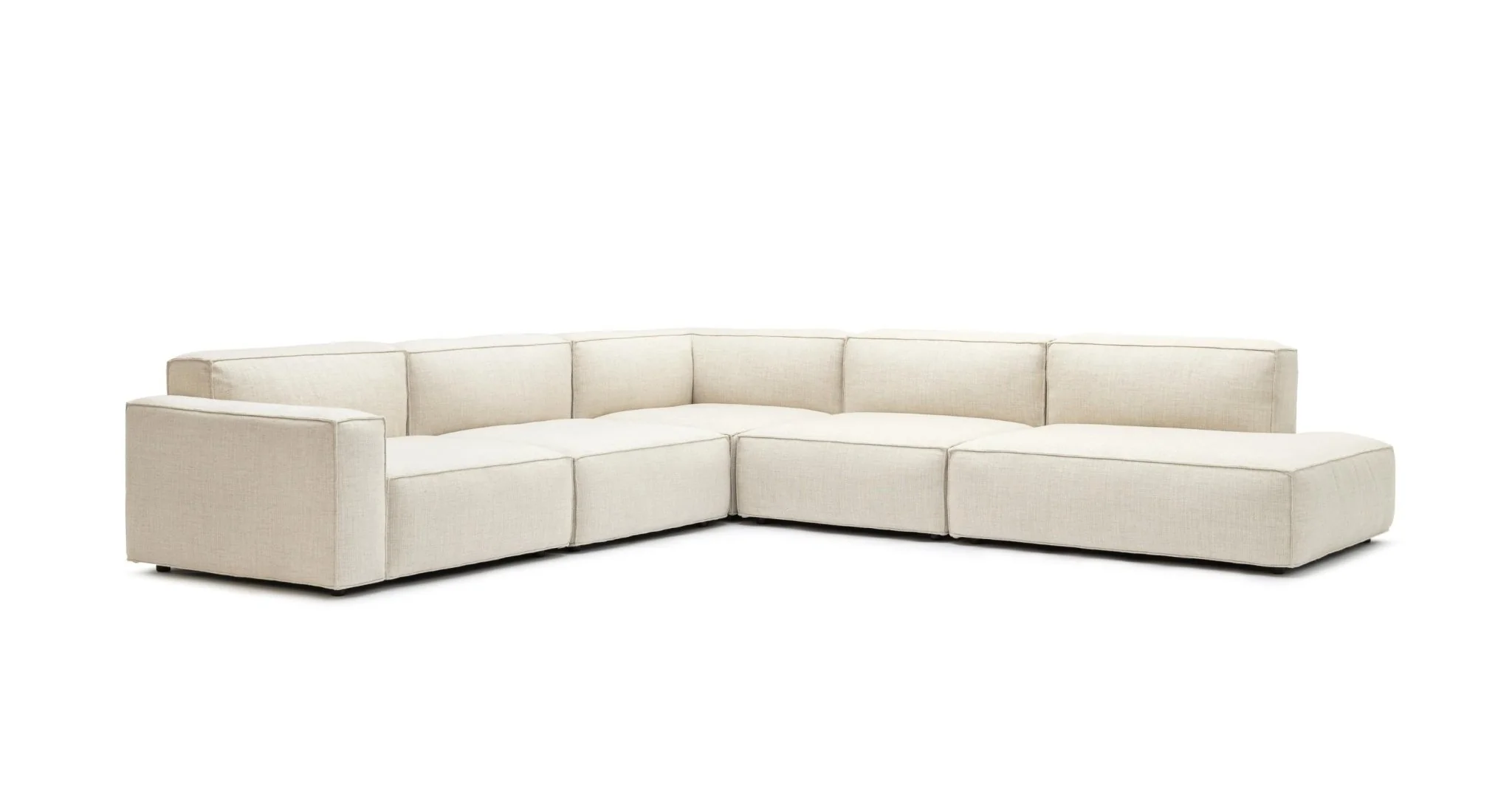 Baker Large Corner Sofa Set - Oatmeal - Image 12