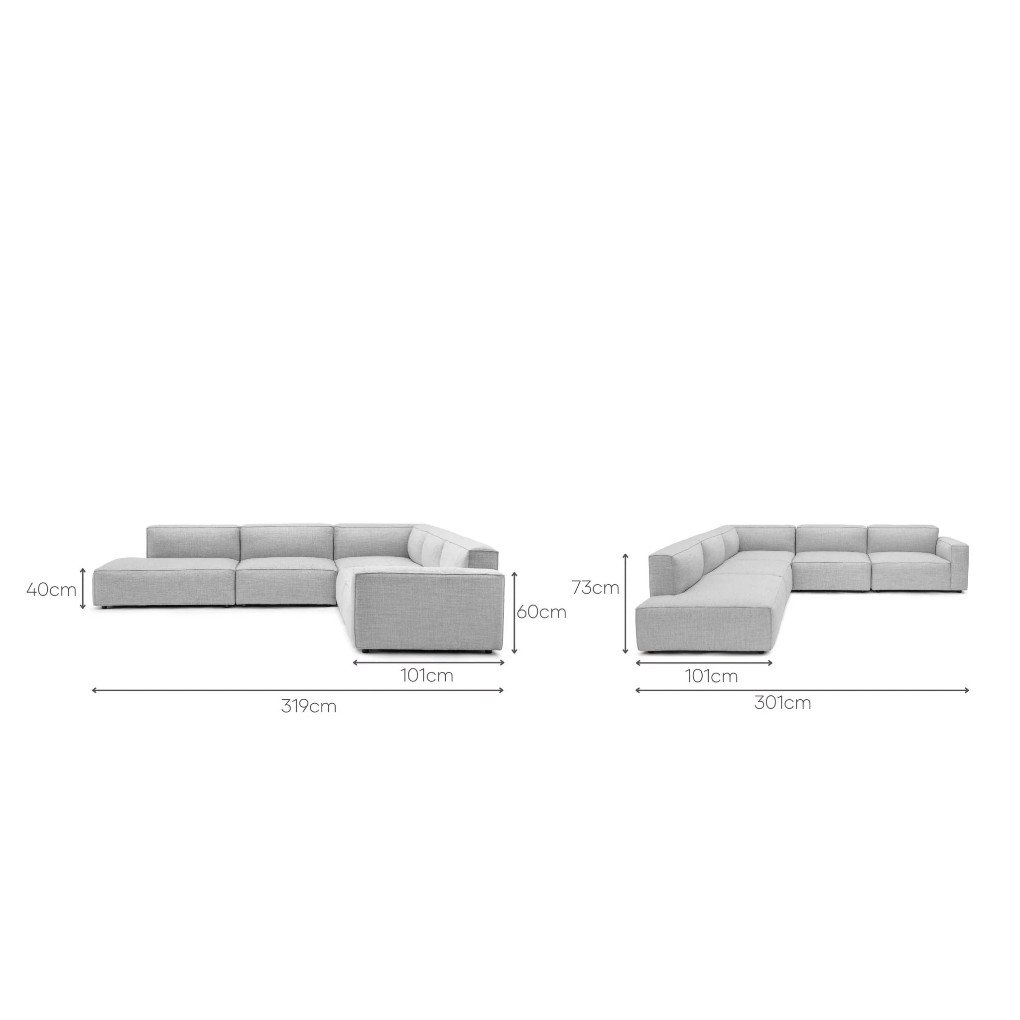 Baker Large Corner Sofa Set -  Diamond - Image 4