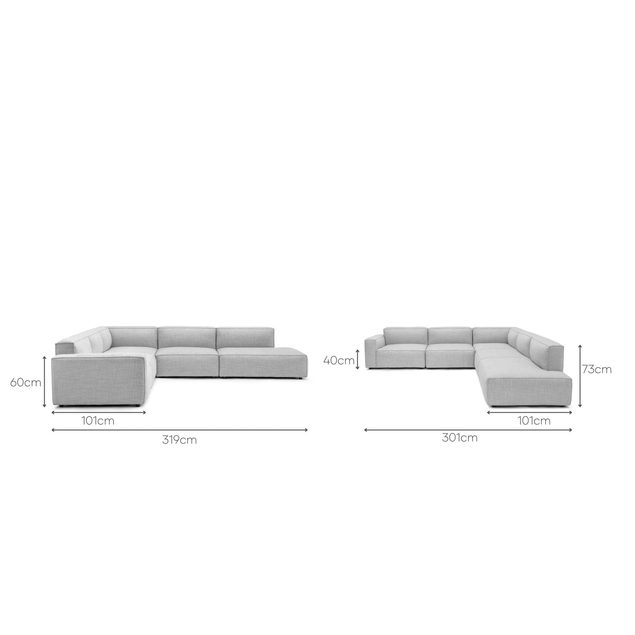 Baker Large Corner Sofa Set -  Diamond - Image 8