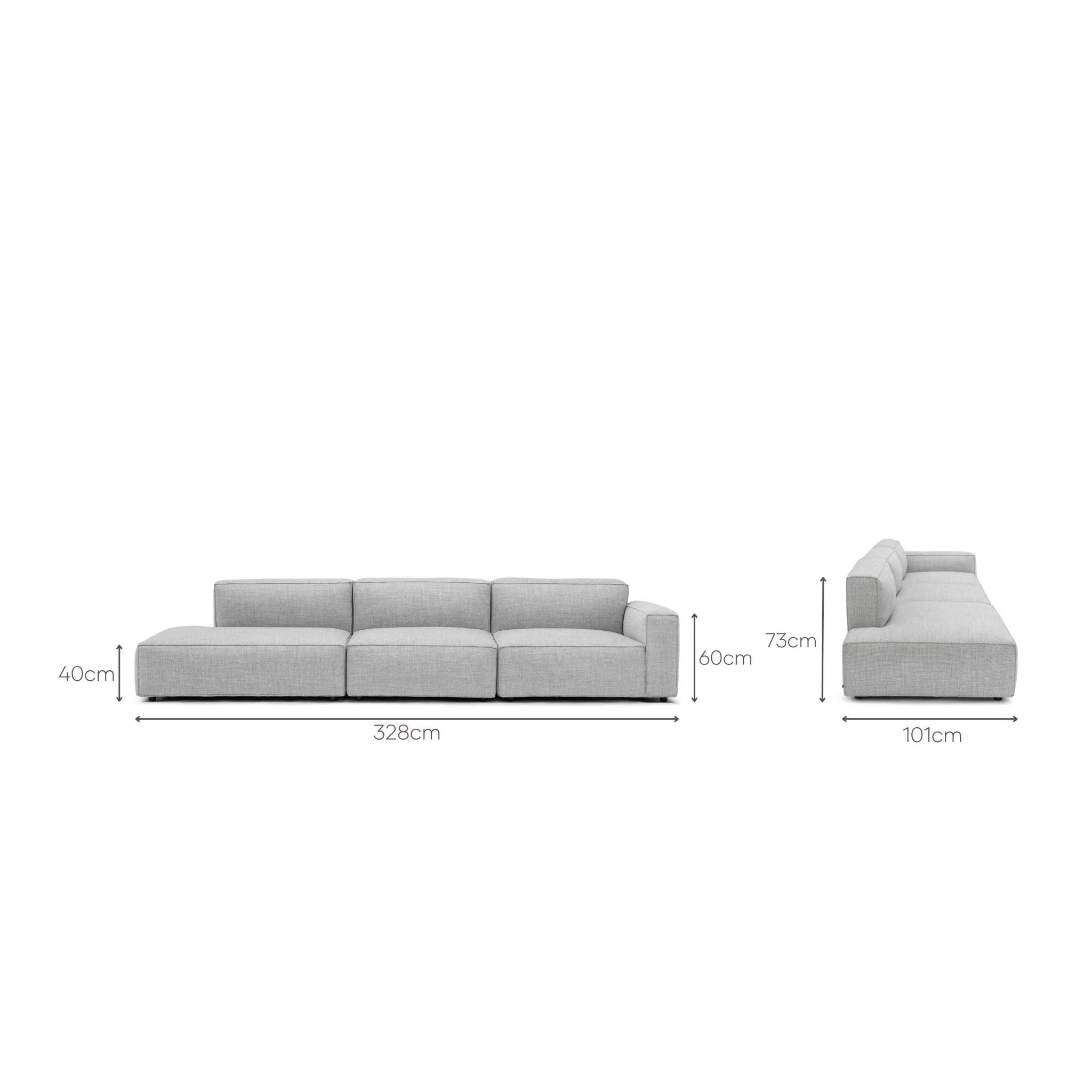 Baker Large Open End Sofa - Diamond - Image 8