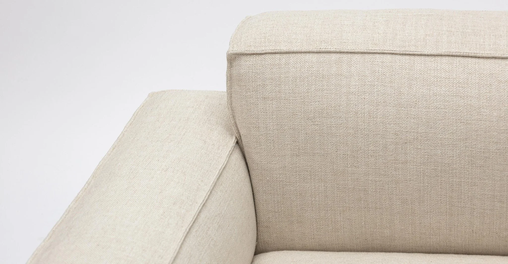 Baker Large Open End Sofa With Storage Table - Oatmeal - Image 8