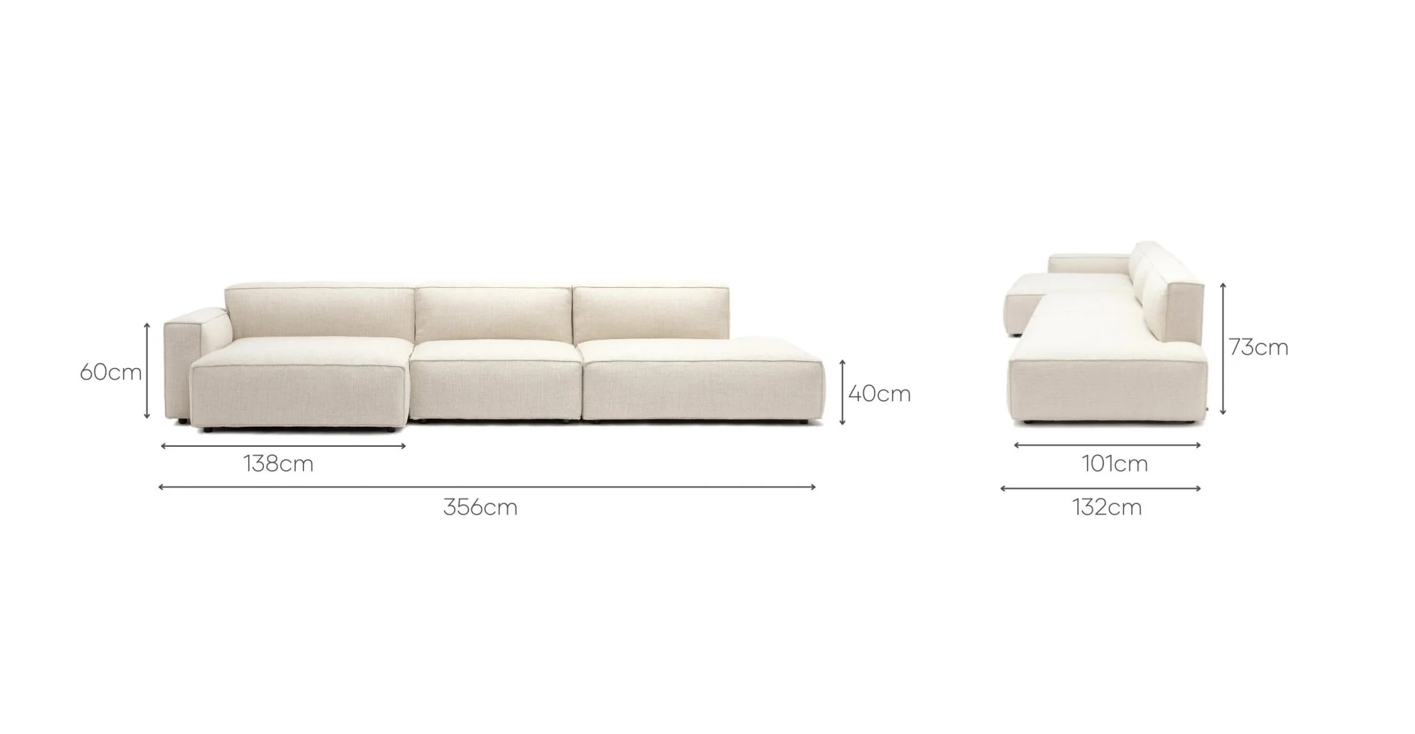 Baker Mega Lounge Sofa - Oatmeal - Image 12