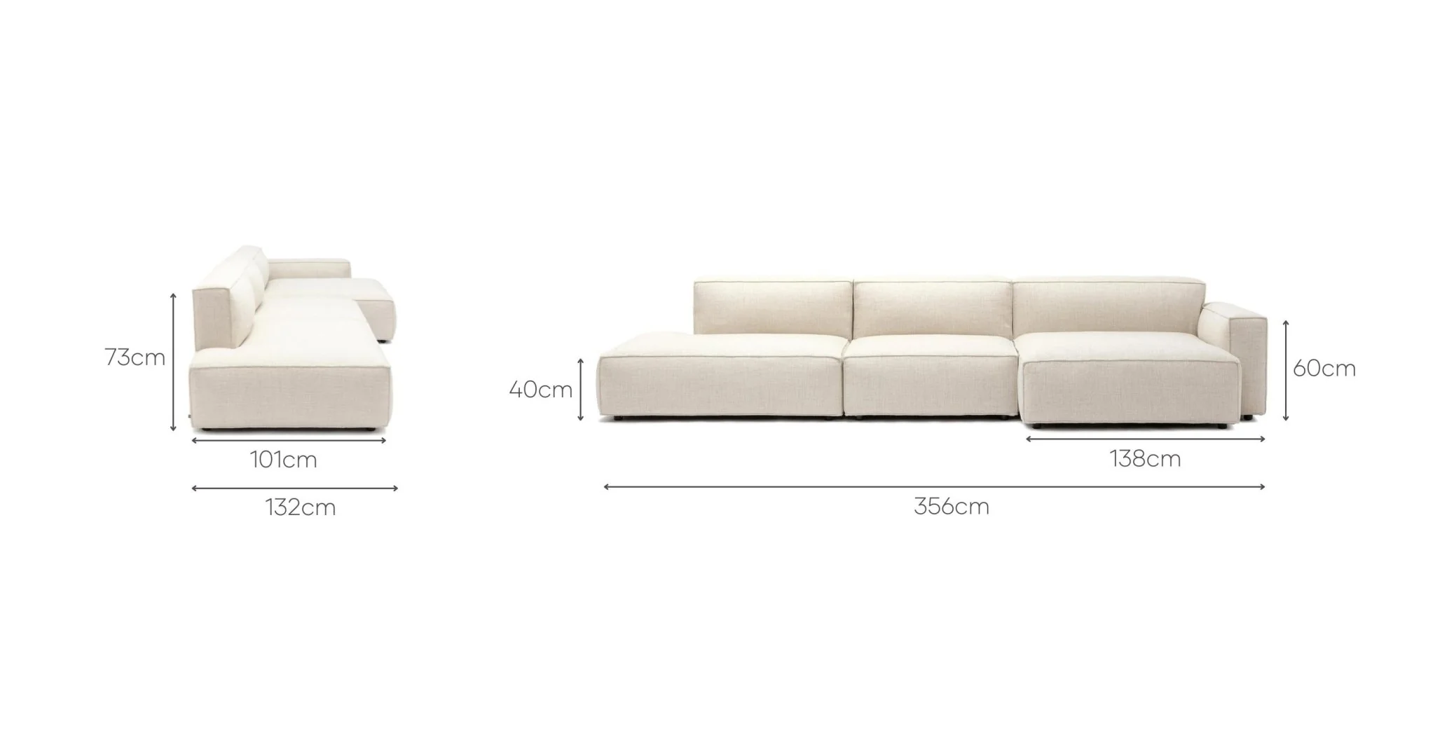 Baker Mega Lounge Sofa - Oatmeal - Image 24