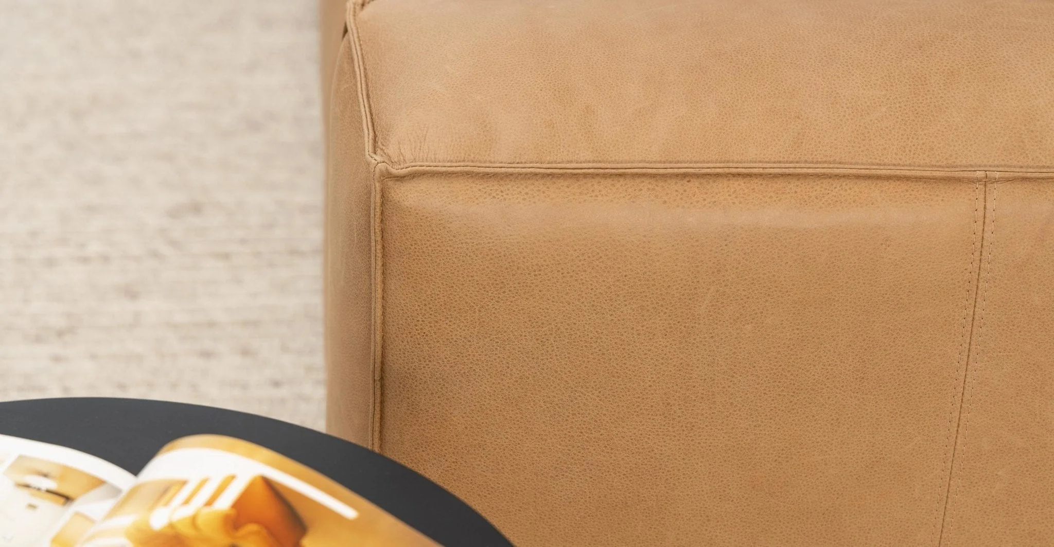 Baker Mega Lounge Sofa Set- Pecan Leather - Image 10