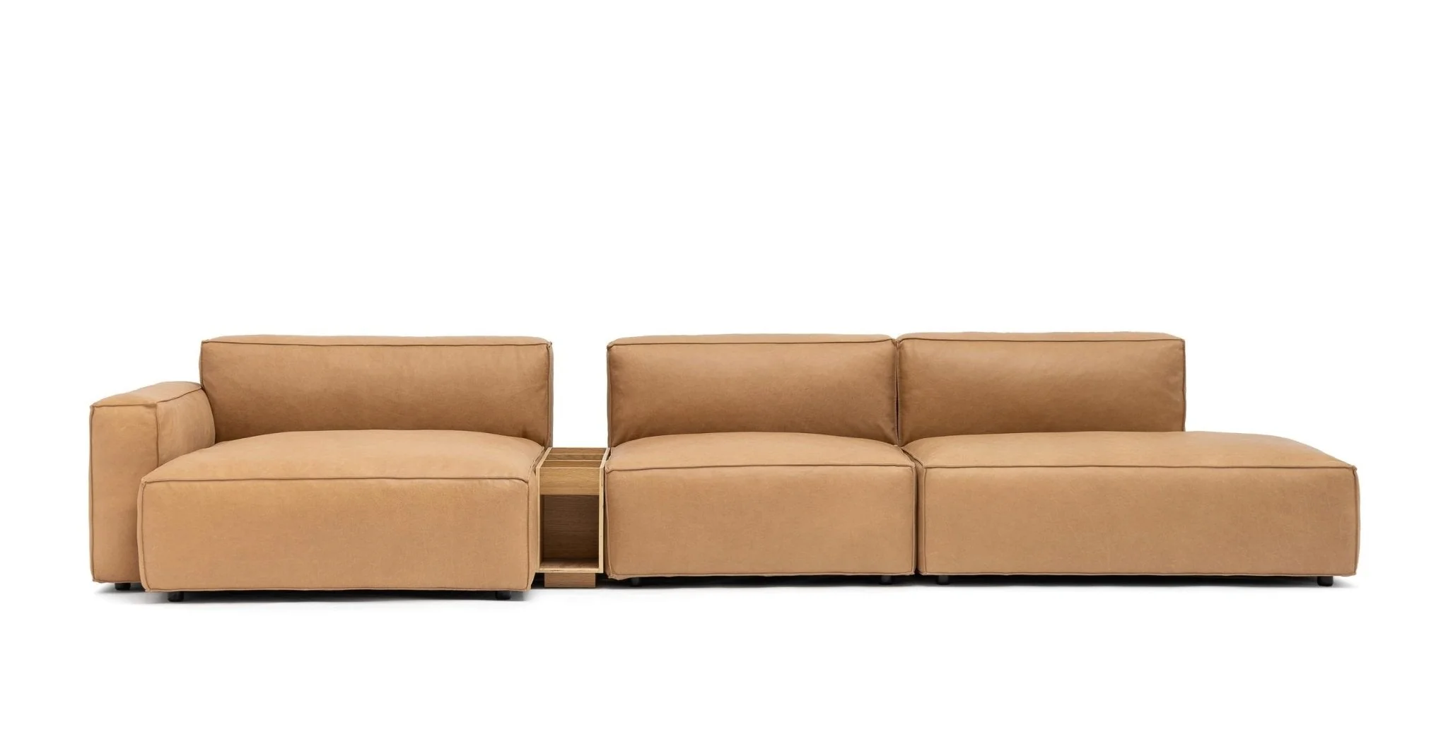 Baker Mega Lounge Sofa With Storage - Pecan Leather