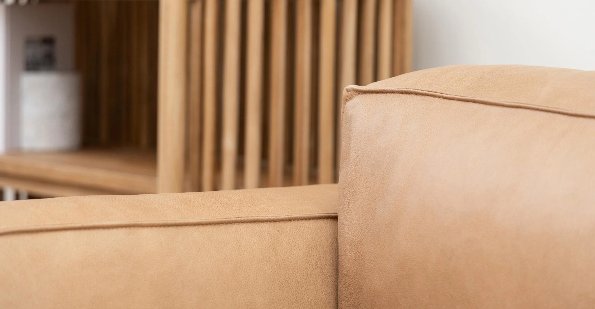 Baker Mega Lounge Sofa With Storage - Pecan Leather - Image 11