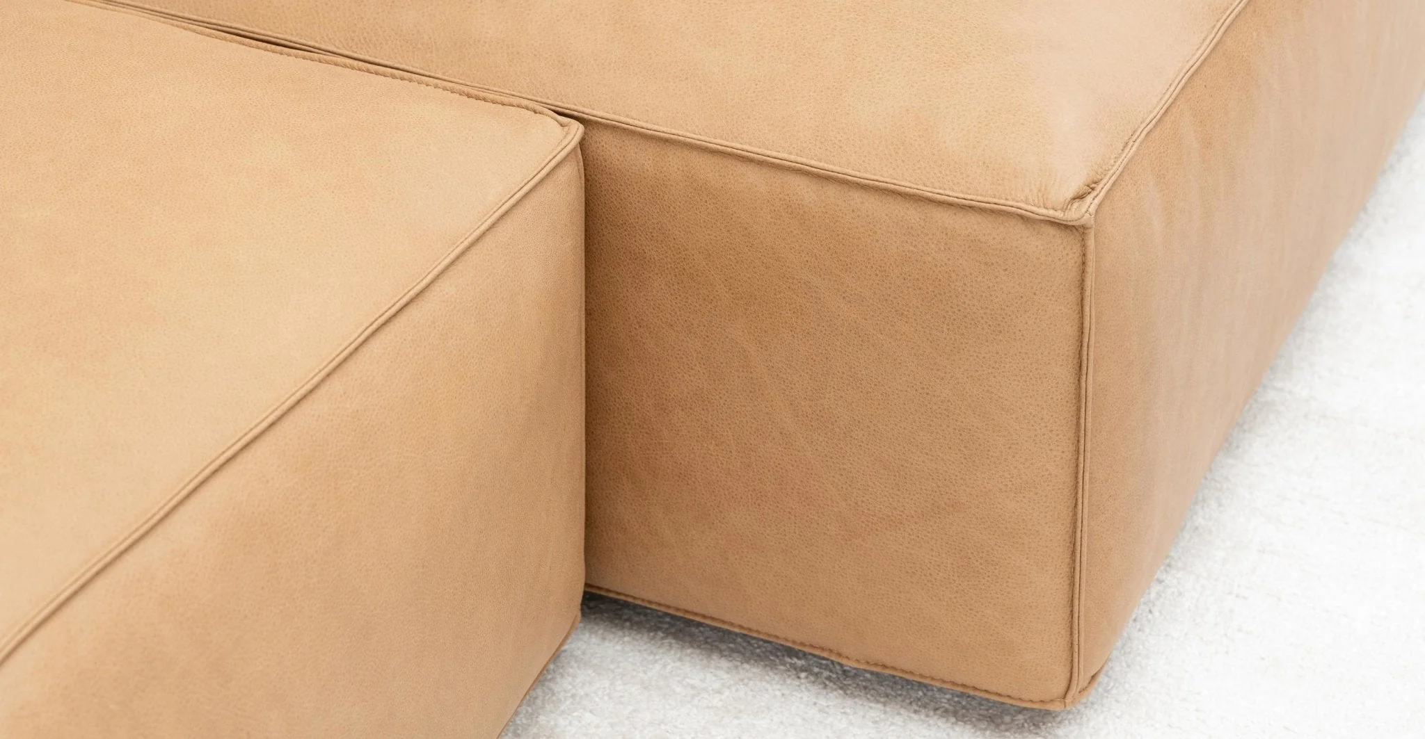 Baker Mega Lounge Sofa With Storage - Pecan Leather - Image 12