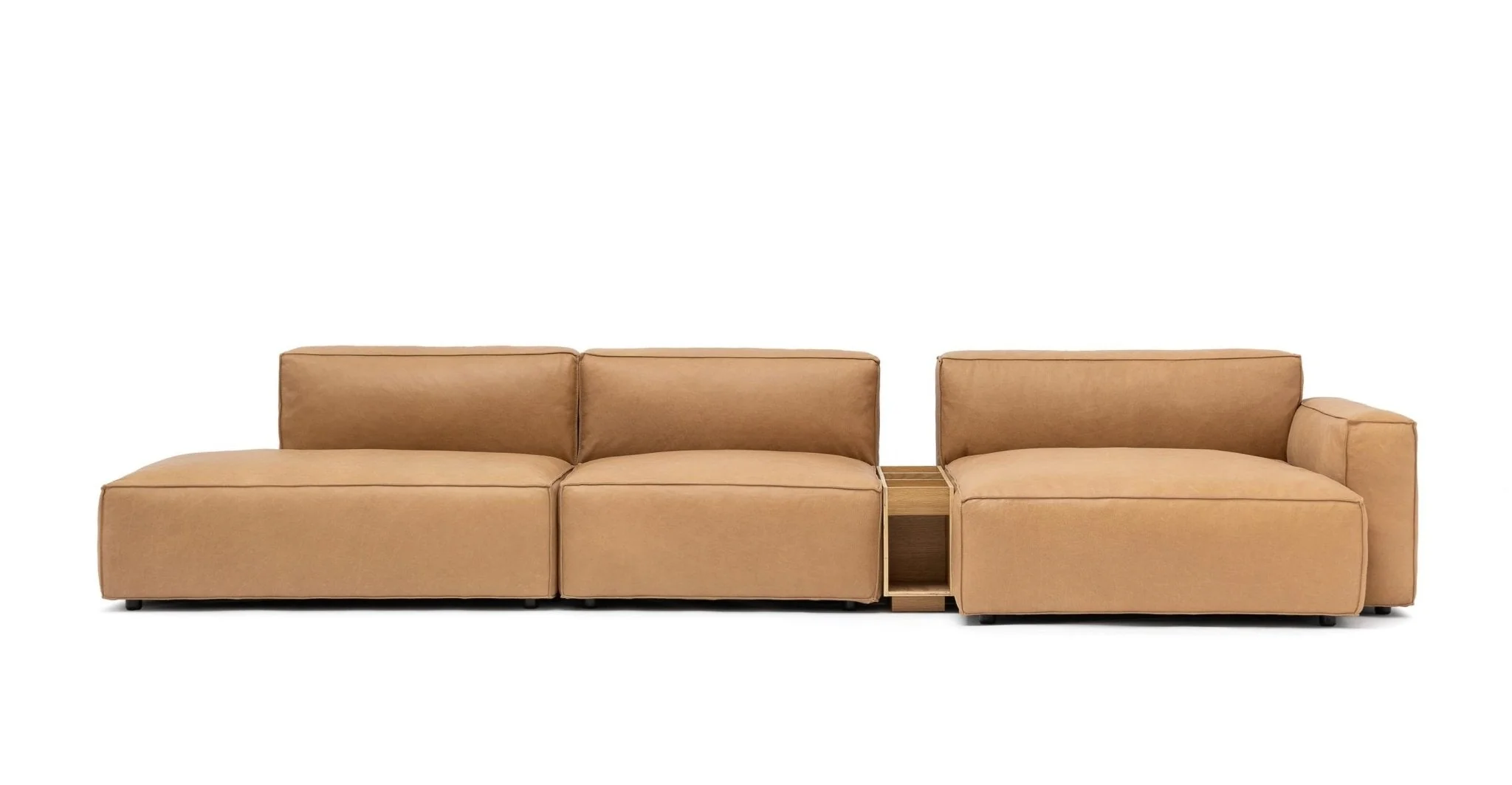 Baker Mega Lounge Sofa With Storage - Pecan Leather - Image 17