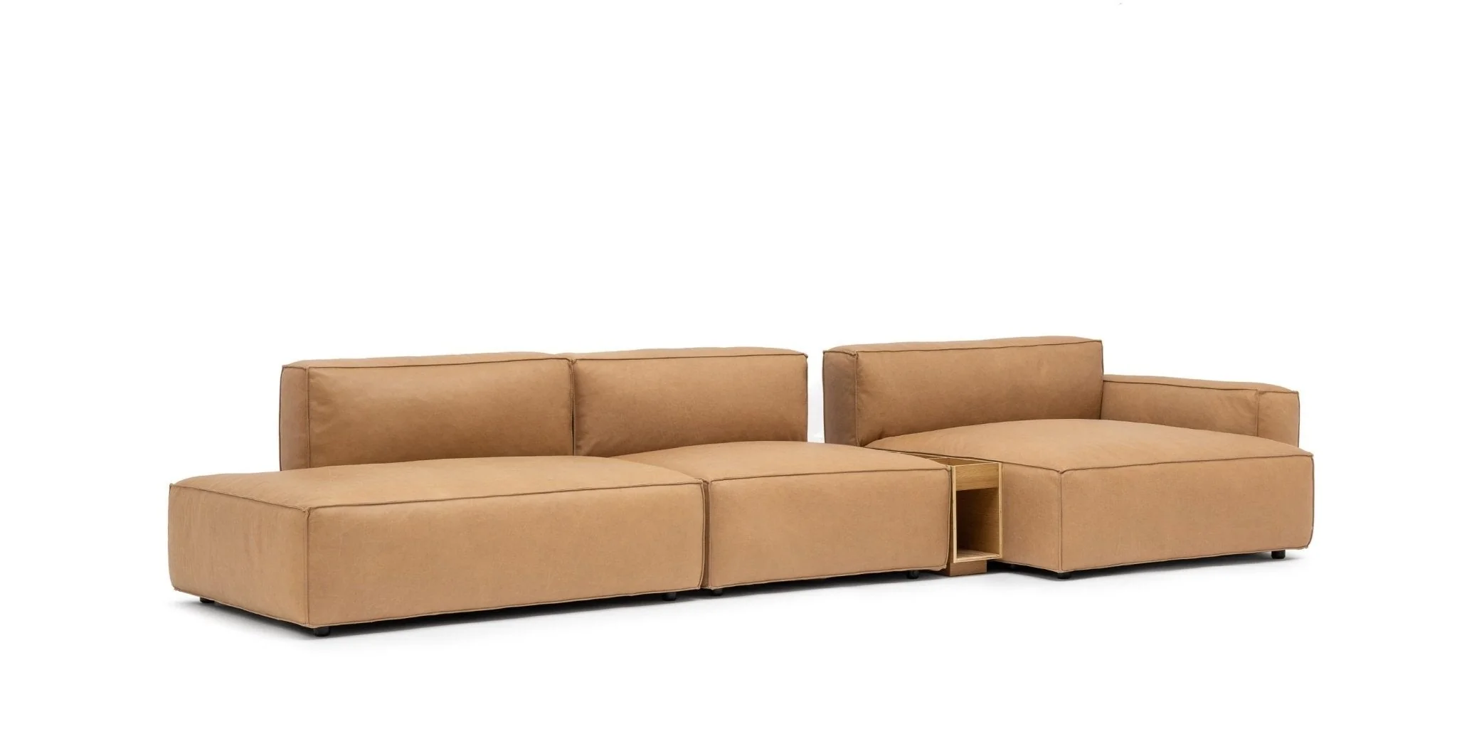 Baker Mega Lounge Sofa With Storage - Pecan Leather - Image 18
