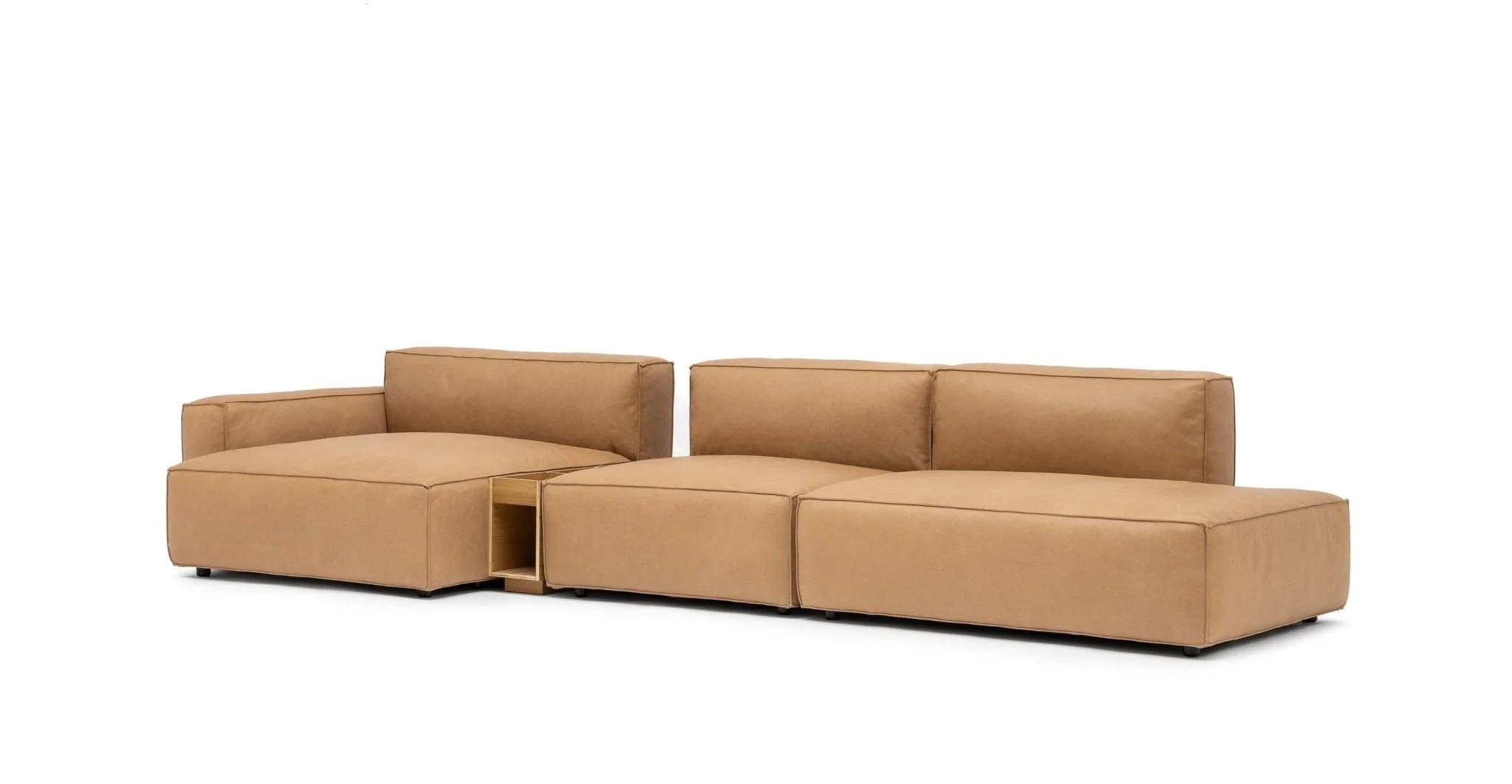 Baker Mega Lounge Sofa With Storage - Pecan Leather - Image 7