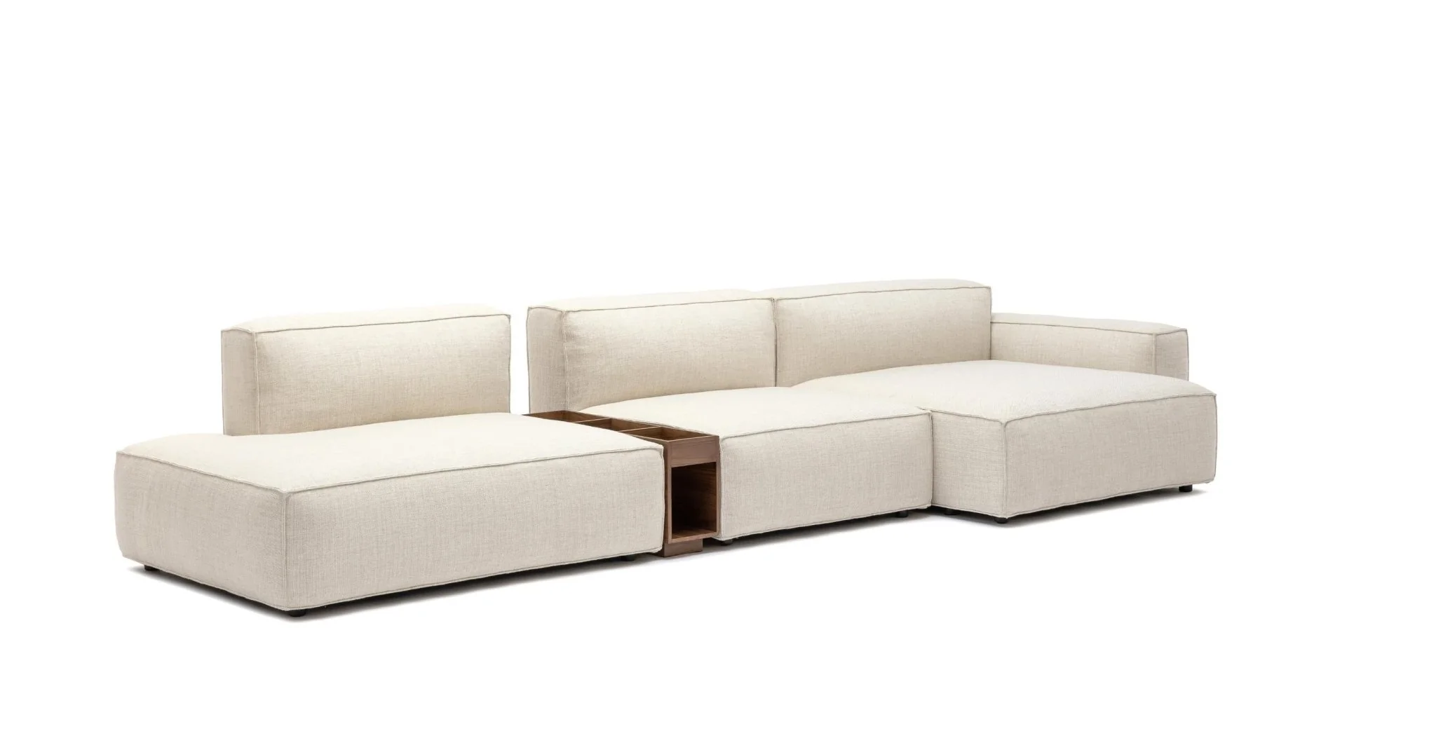 Baker Mega Lounge Sofa With Storage Table - Oatmeal - Image 14