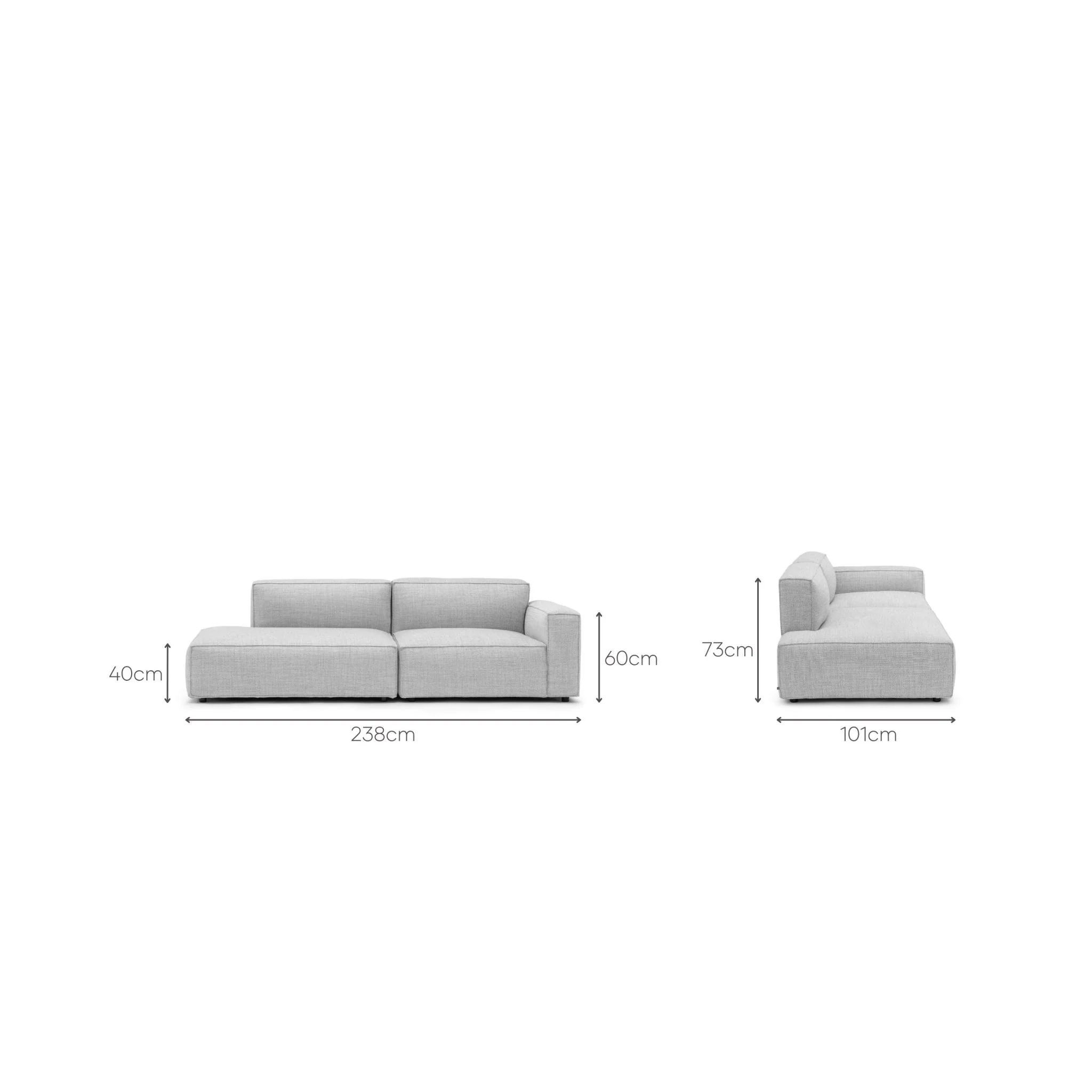 Baker Open End Sofa - Diamond - Image 12