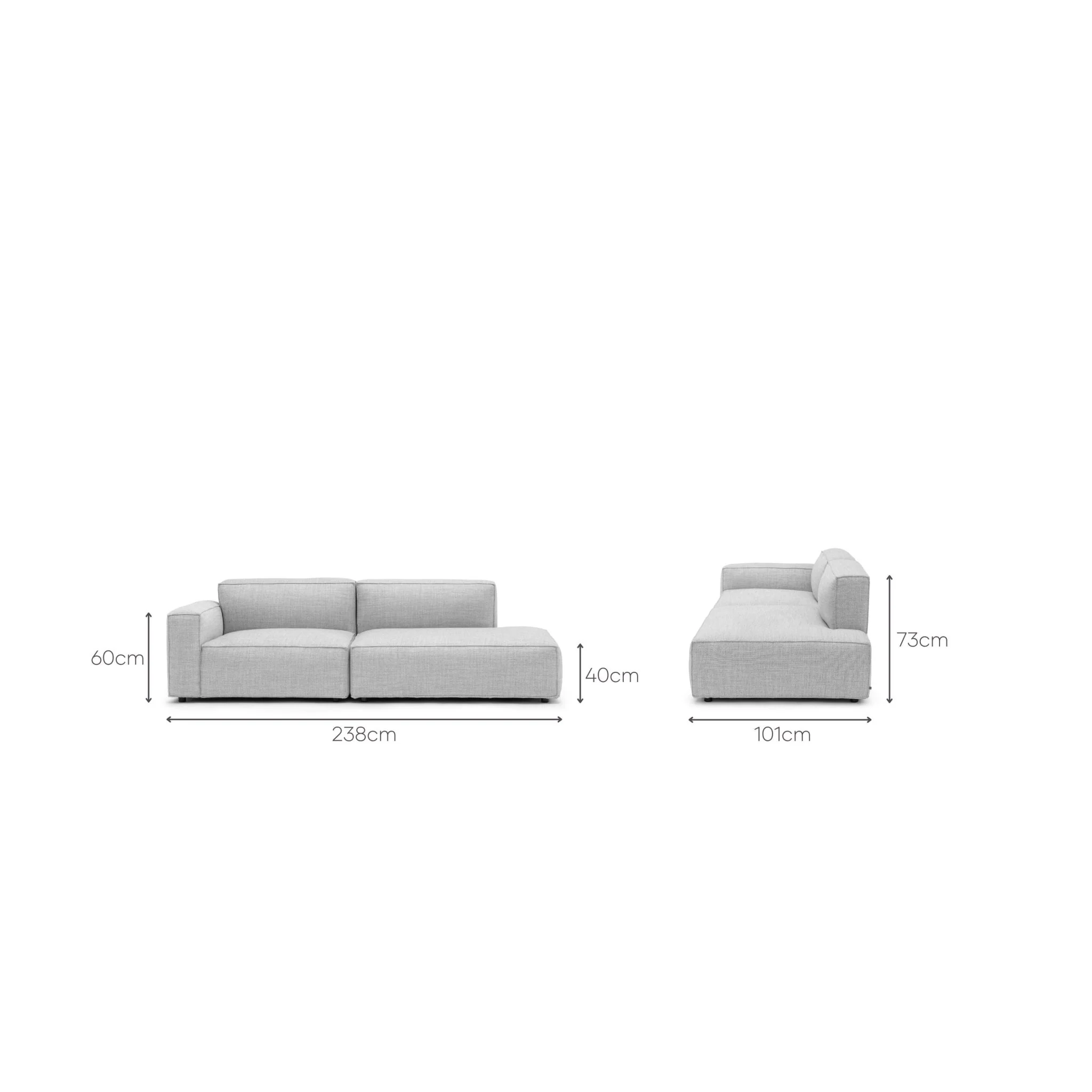 Baker Open End Sofa - Diamond - Image 6