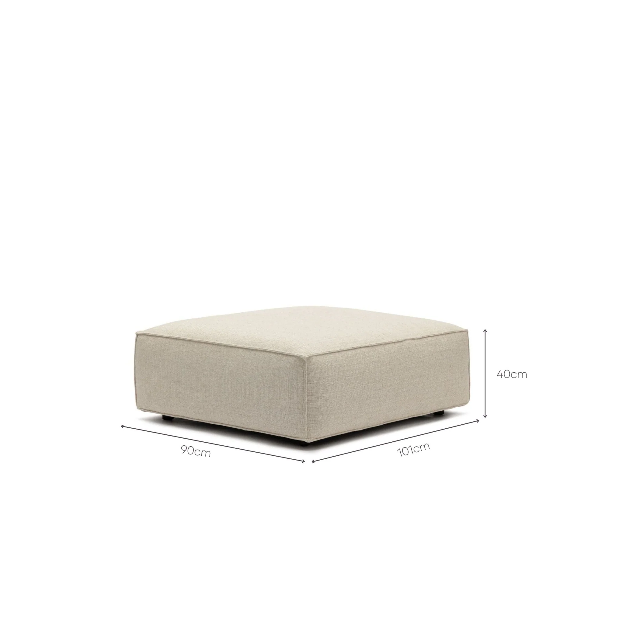 Baker Ottoman - Oatmeal - Image 5