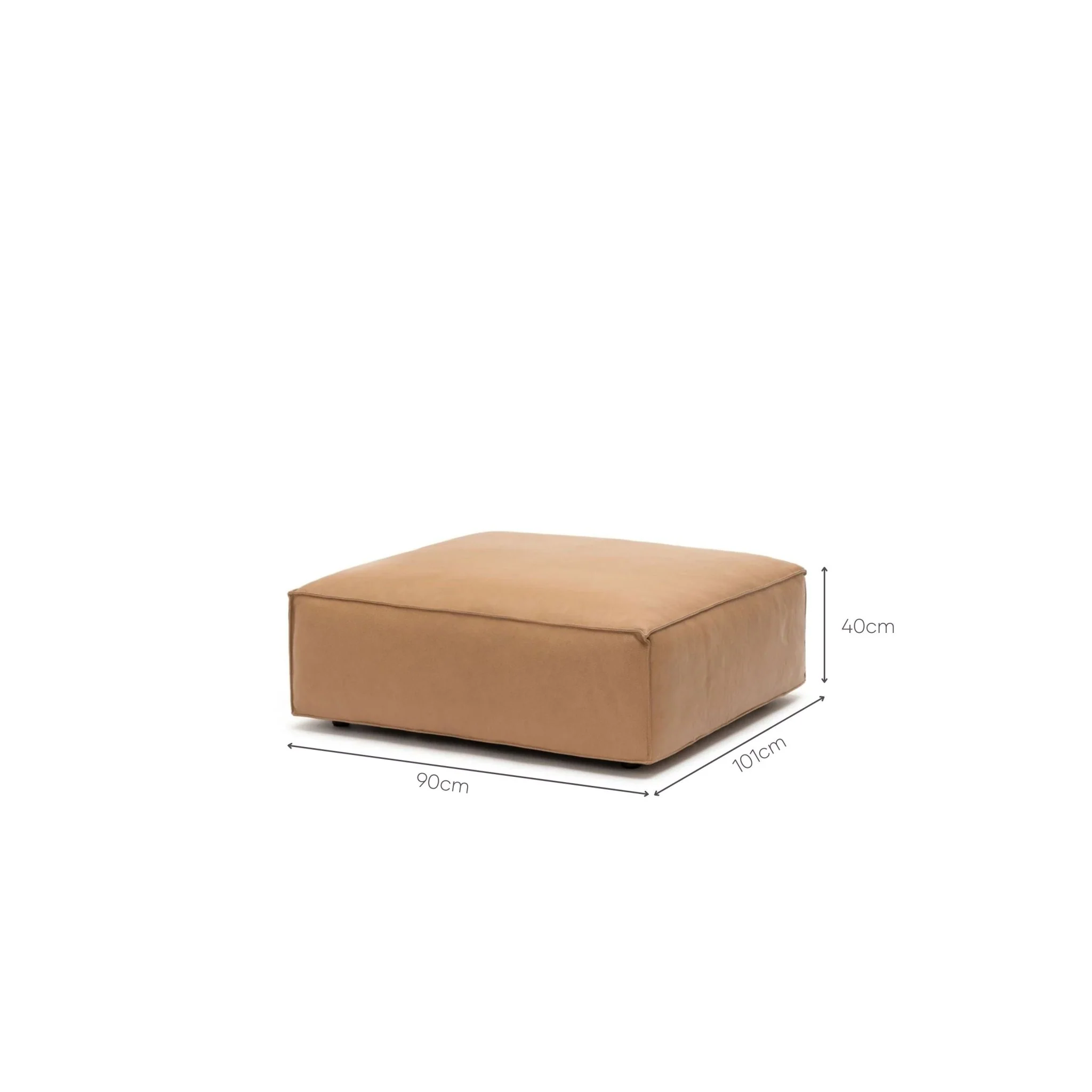 Baker Ottoman - Pecan Leather - Image 7