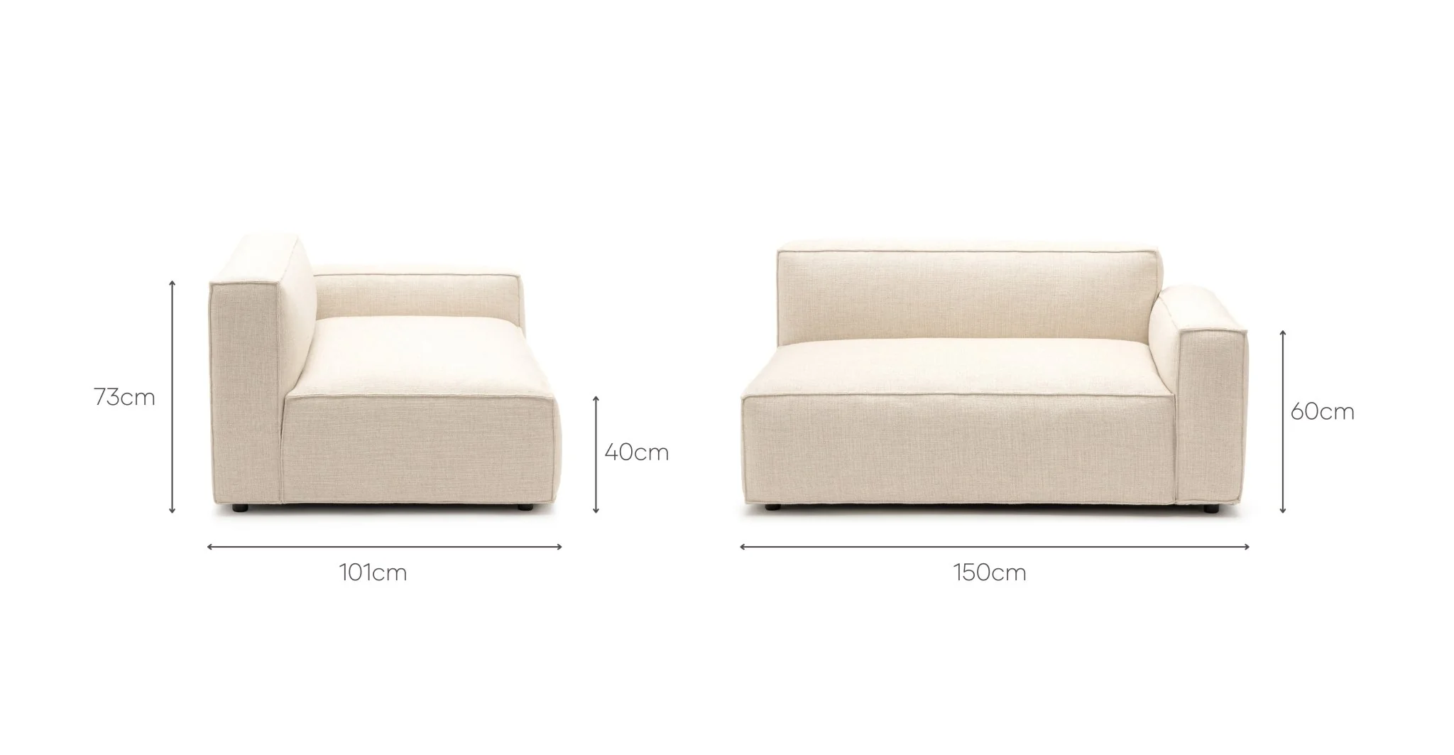 Baker Wide Right Arm - Oatmeal - Image 9