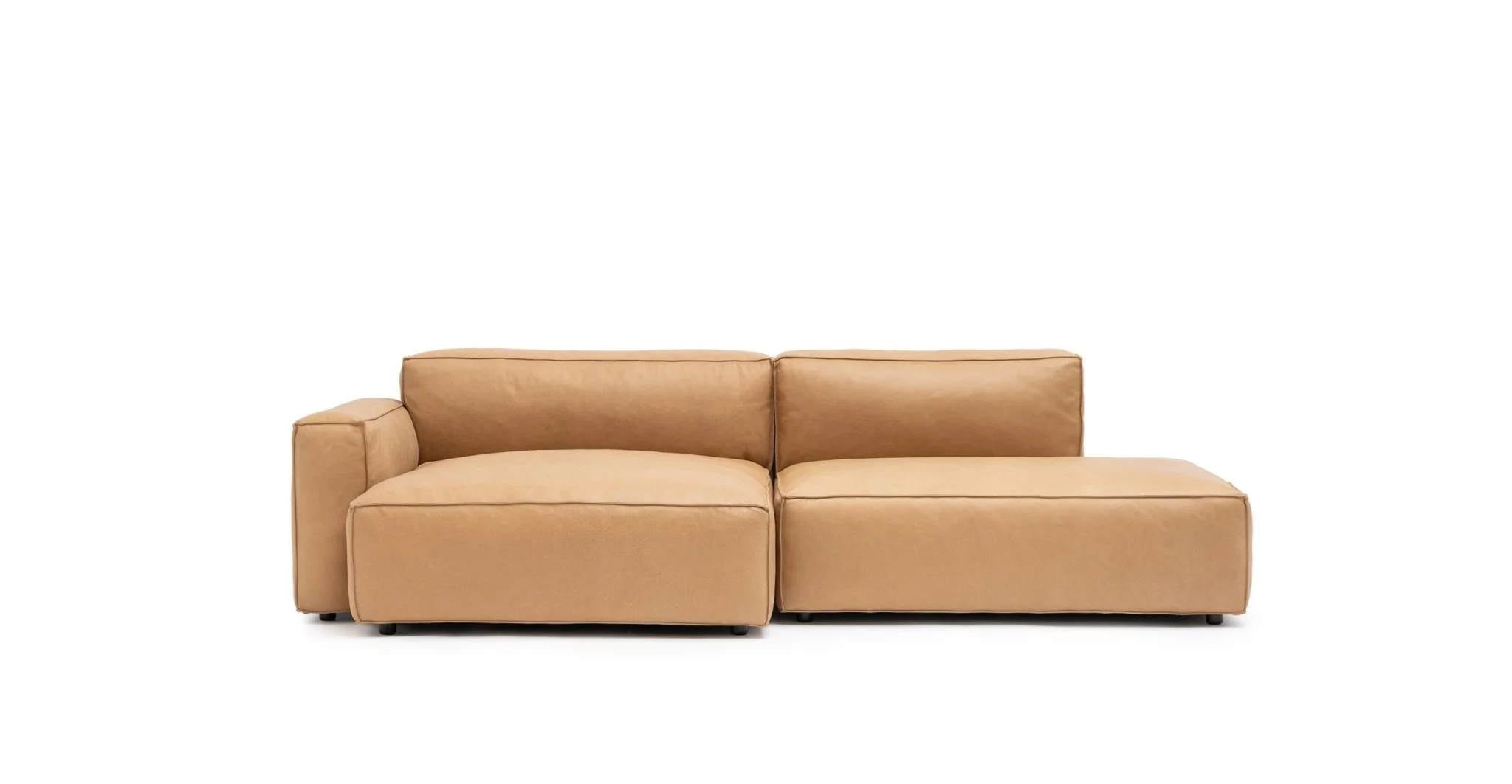 Baker Sectional - Pecan Leather