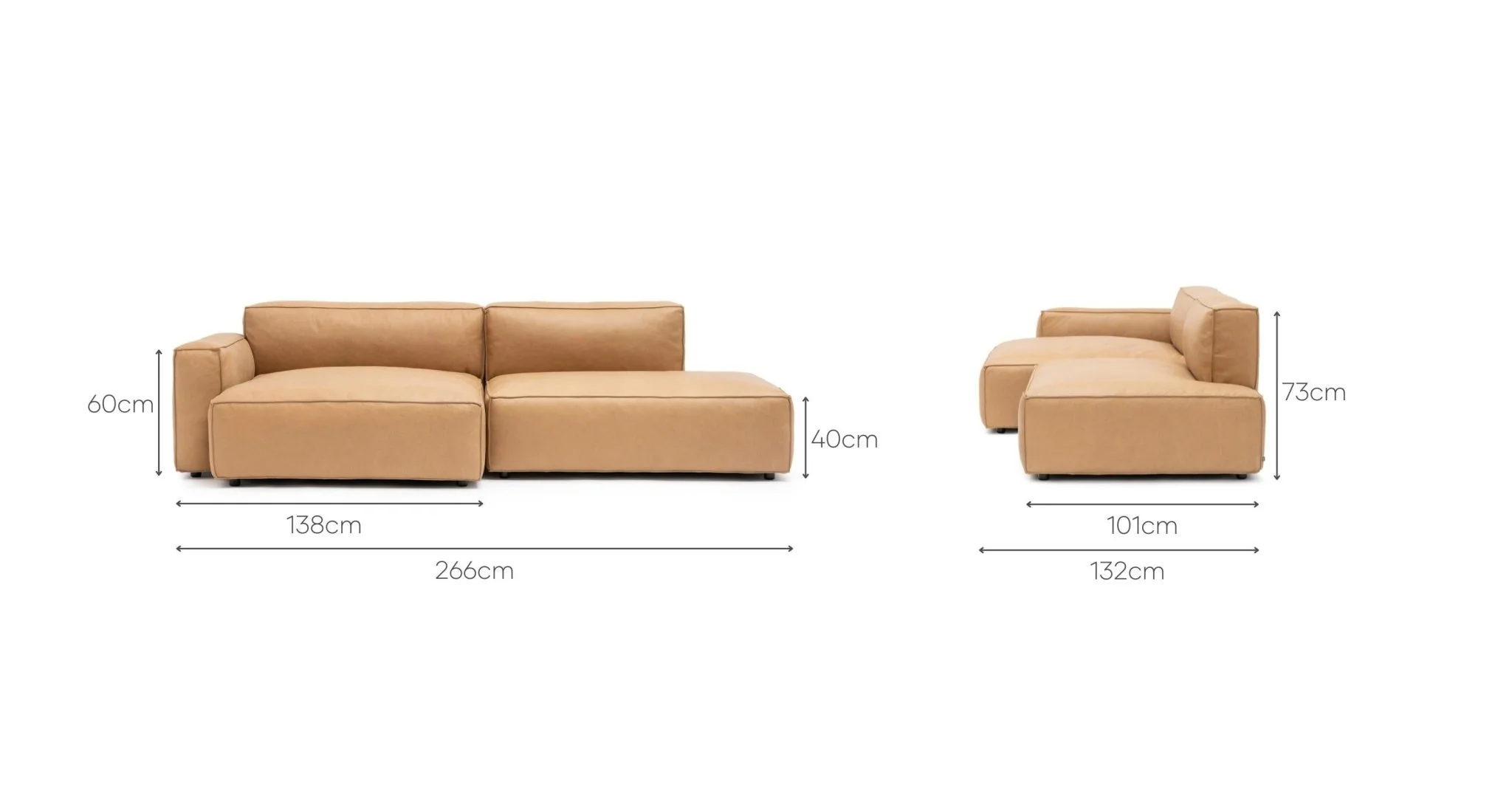Baker Sectional - Pecan Leather - Image 11