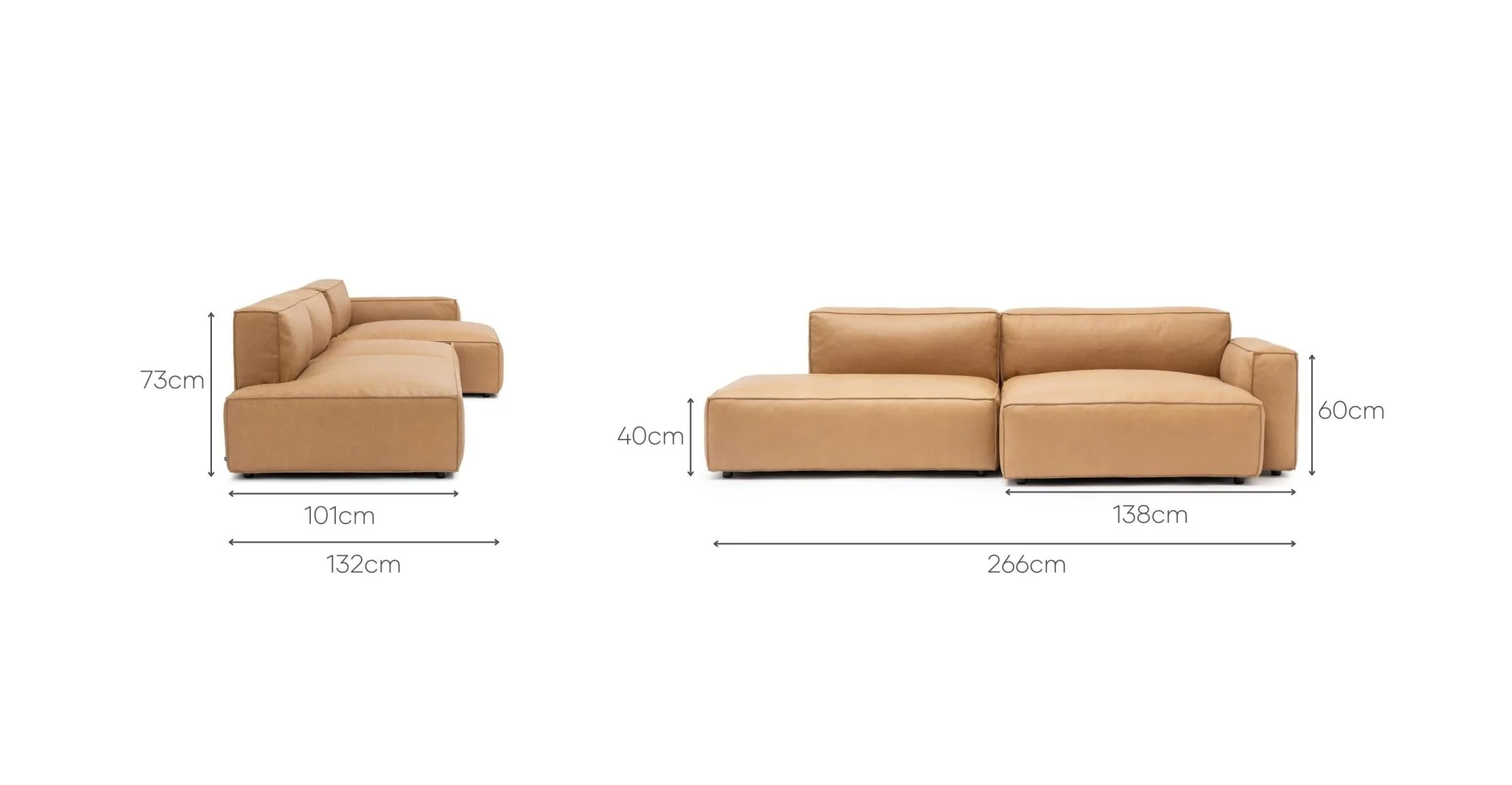 Baker Sectional - Pecan Leather - Image 22