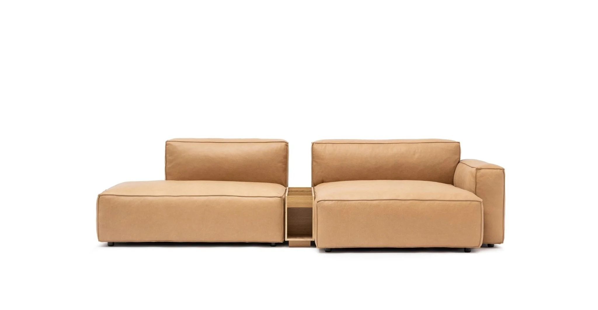 Baker Sectional With Storage - Pecan Leather - Image 25