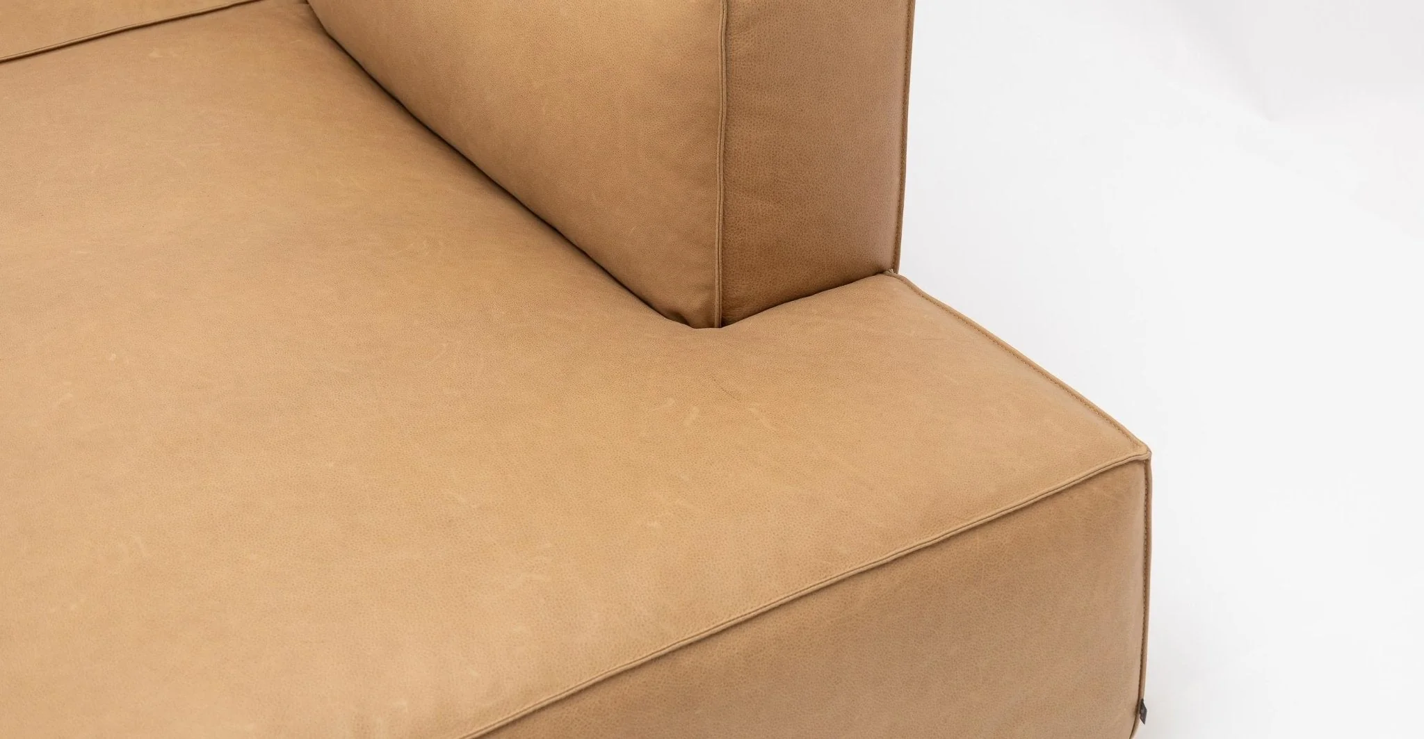 Baker Sectional With Storage - Pecan Leather - Image 8