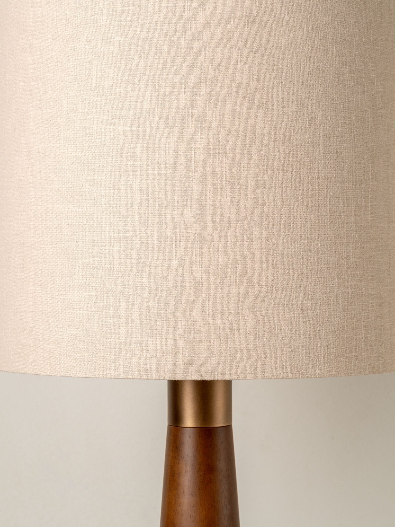 Baneza - Aged Brass And Wood Cone Floor Lamp - Image 3