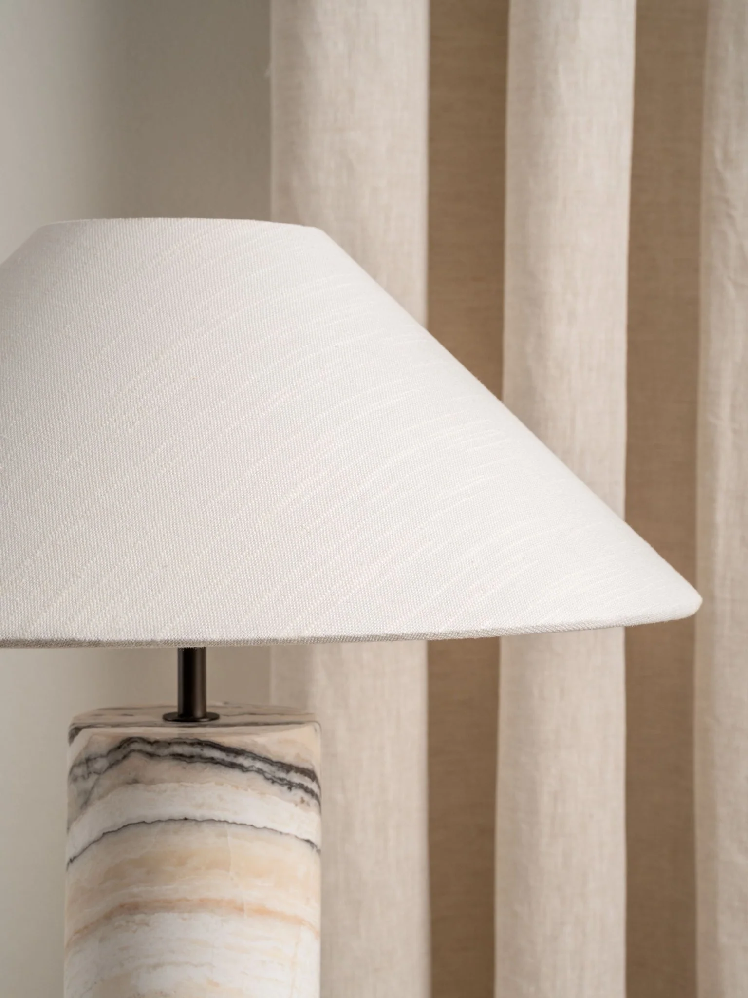 Barola - White Onyx Cylinder Table Lamp - Image 6
