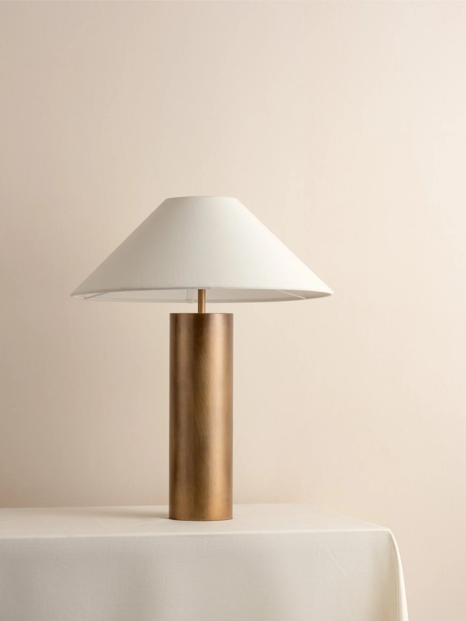 Bleeker - Aged Brass And Linen Table Lamp - Image 3