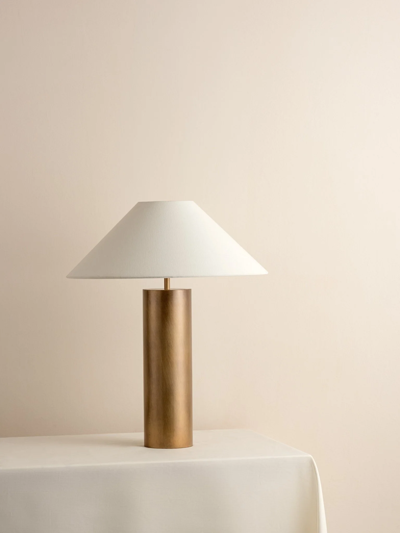 Bleeker - Aged Brass And Linen Table Lamp - Image 4