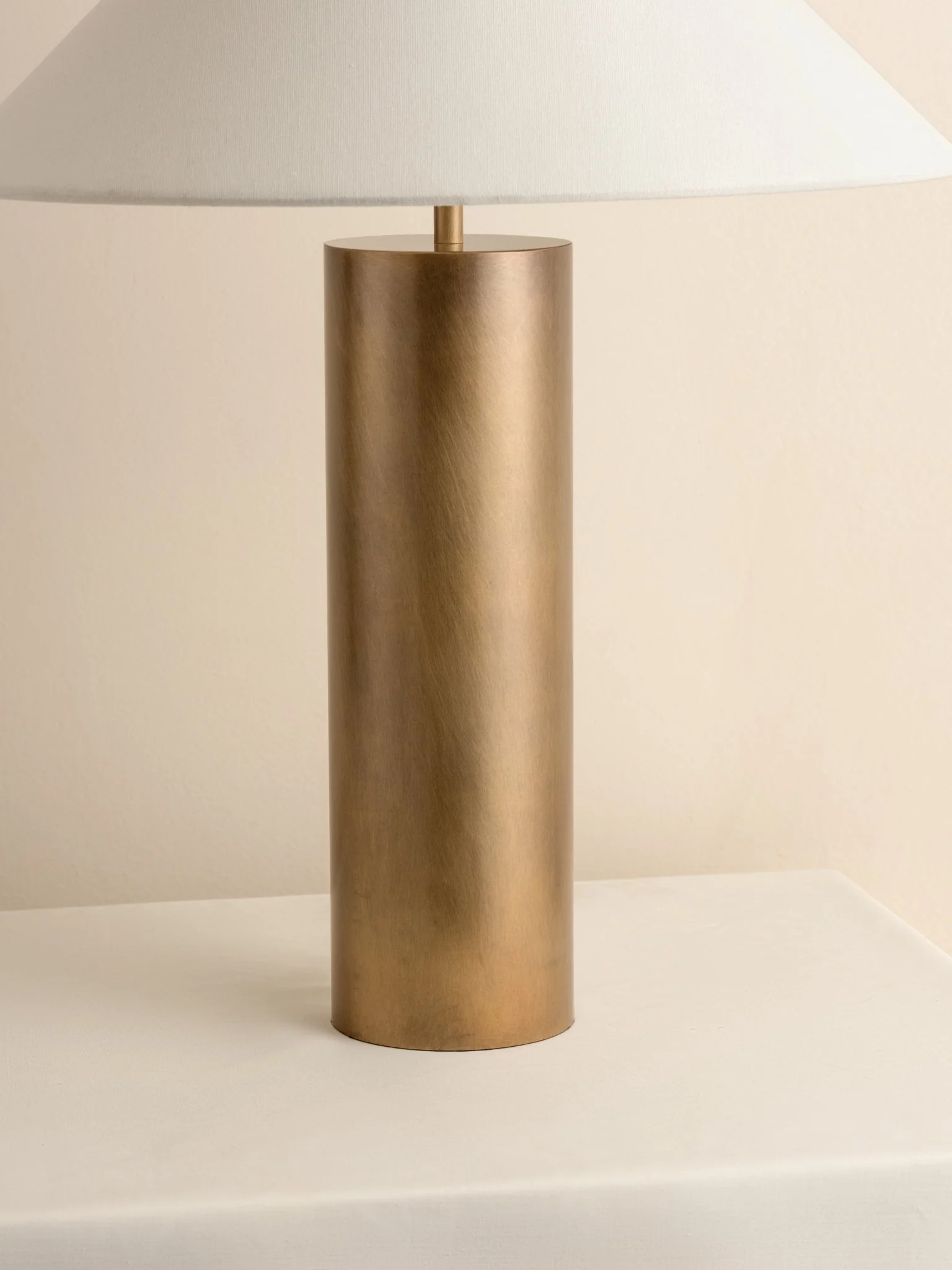 Bleeker - Aged Brass And Linen Table Lamp - Image 5