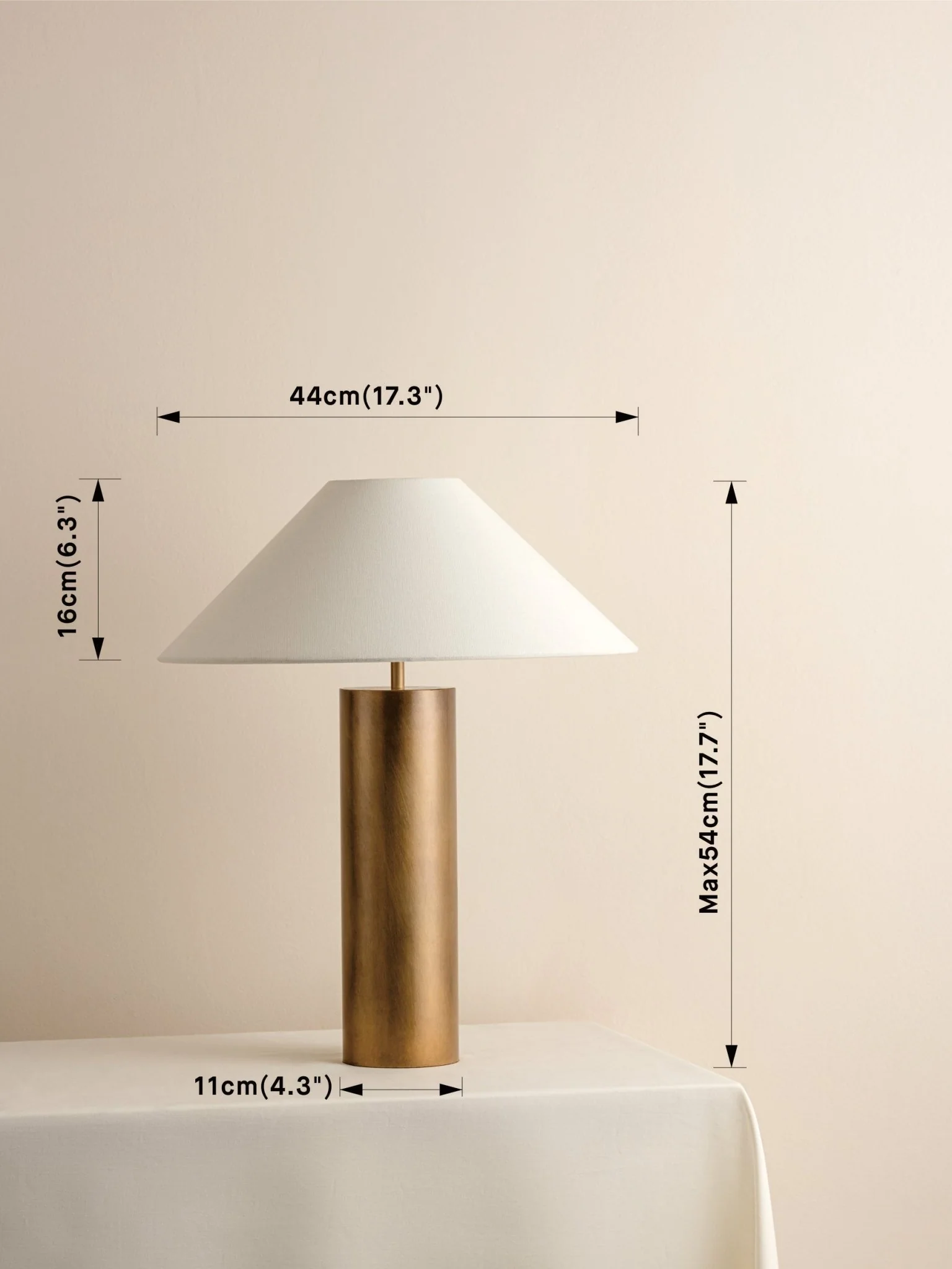 Bleeker - Aged Brass And Linen Table Lamp - Image 7